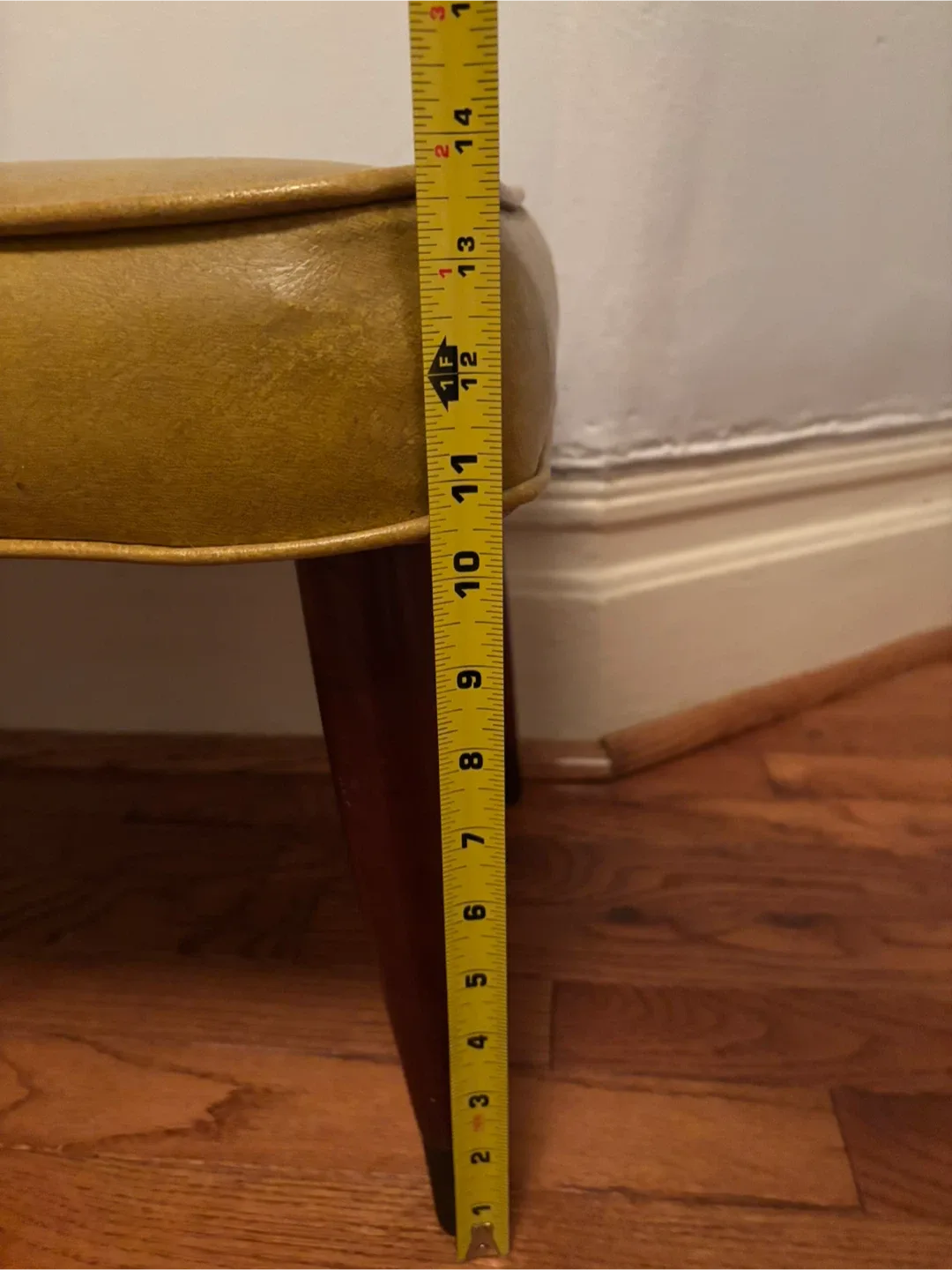 Vintage Mustard Yellow Footstool image indicator(8)