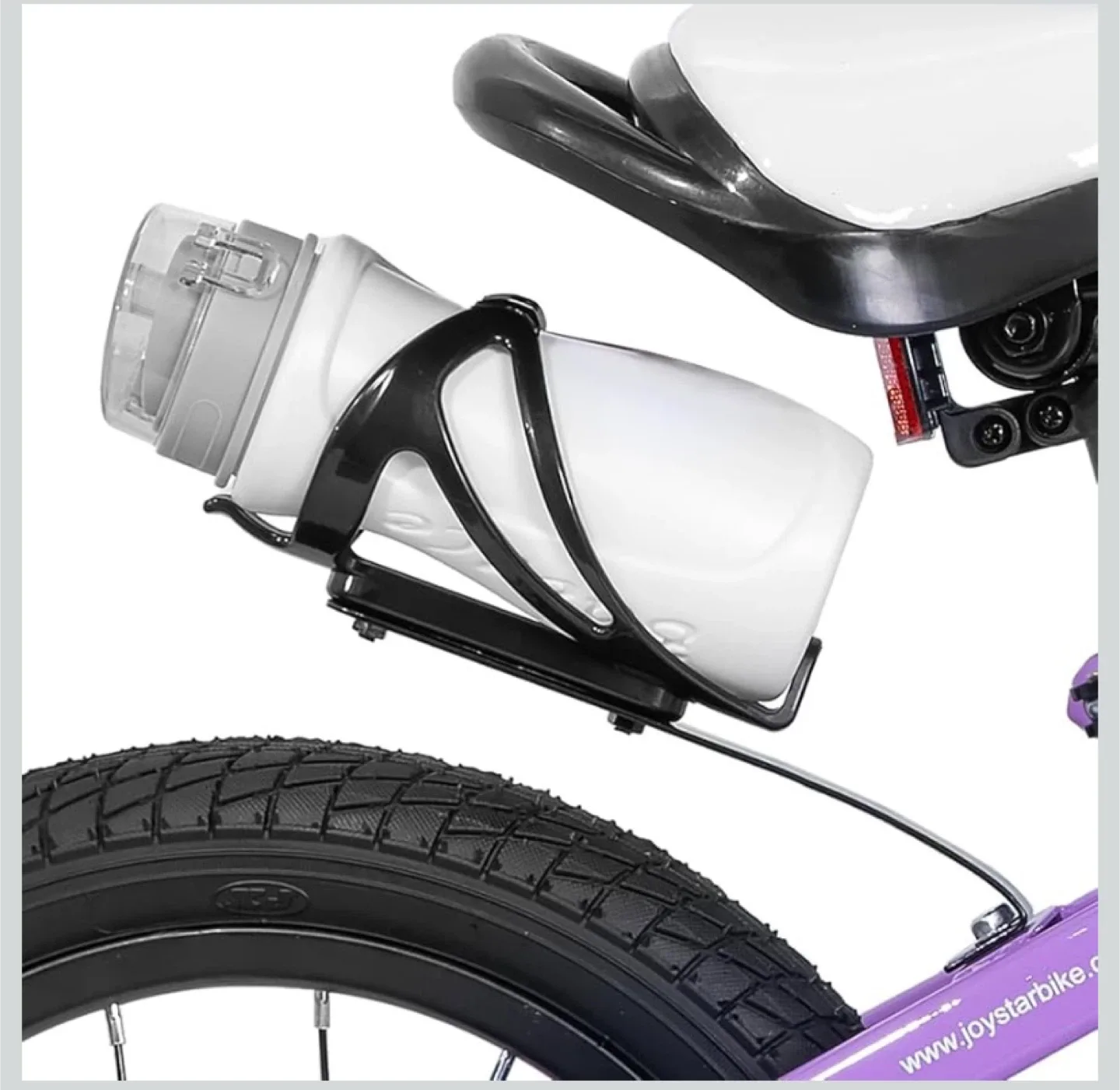 New JOYSTAR Pluto 14” Kids Bike with LED Training Wheels Purple image indicator(5)