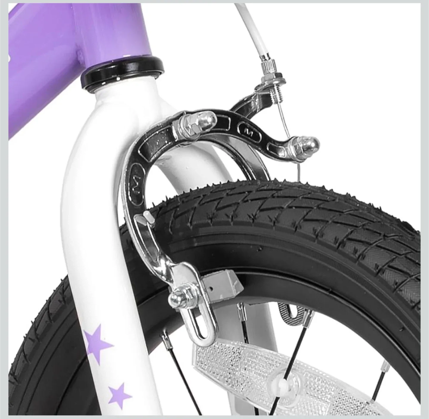 New JOYSTAR Pluto 14” Kids Bike with LED Training Wheels Purple image indicator(7)