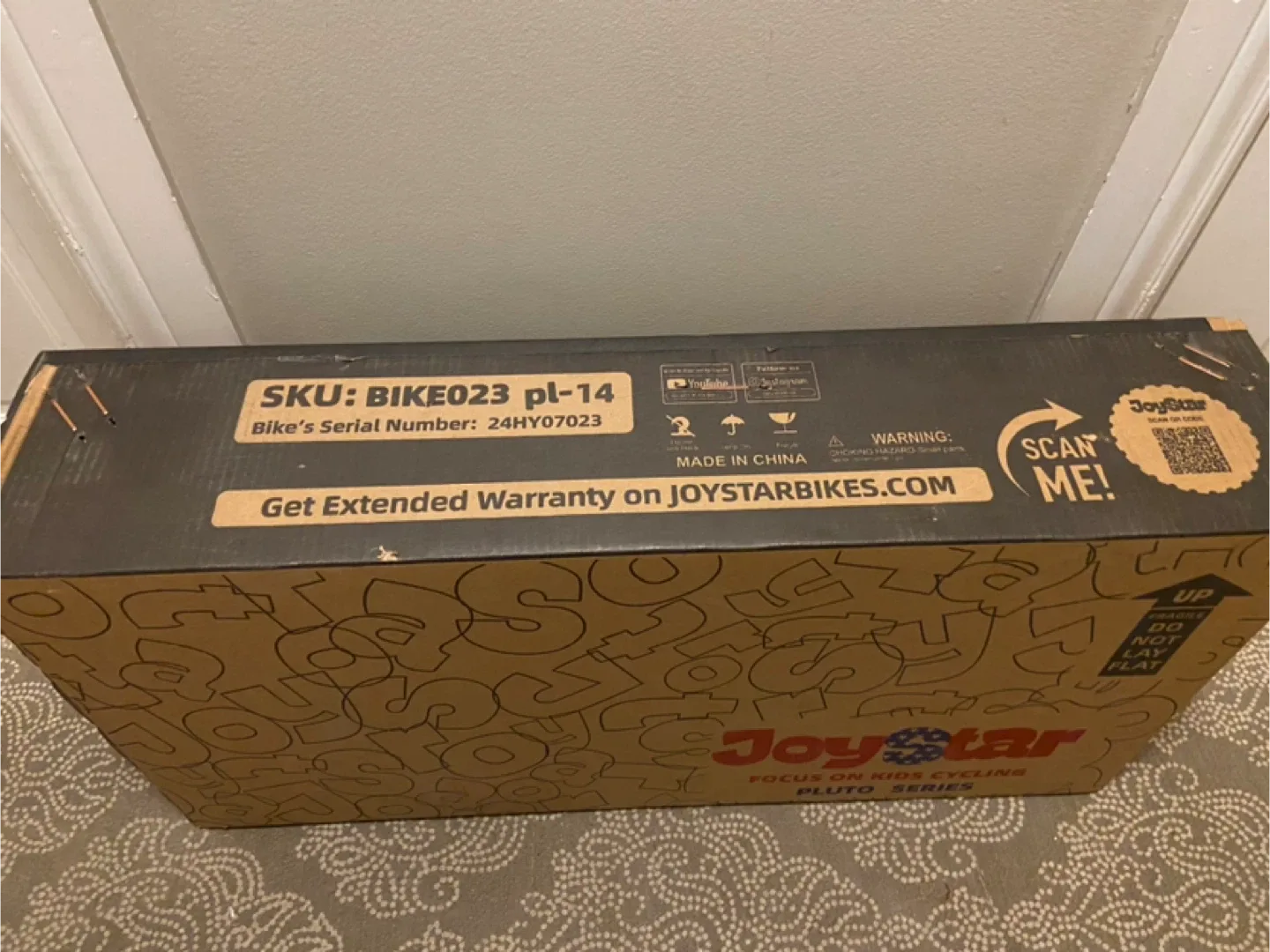 New JOYSTAR Pluto 14” Kids Bike with LED Training Wheels Purple image indicator(10)