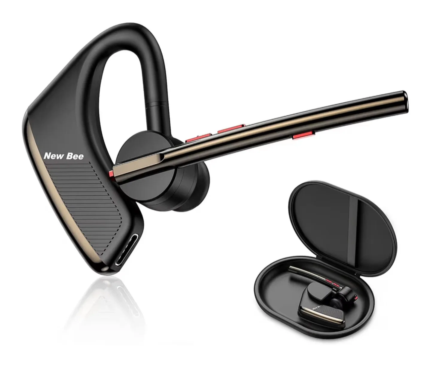 New Bee Bluetooth Headset with Case thumbnail