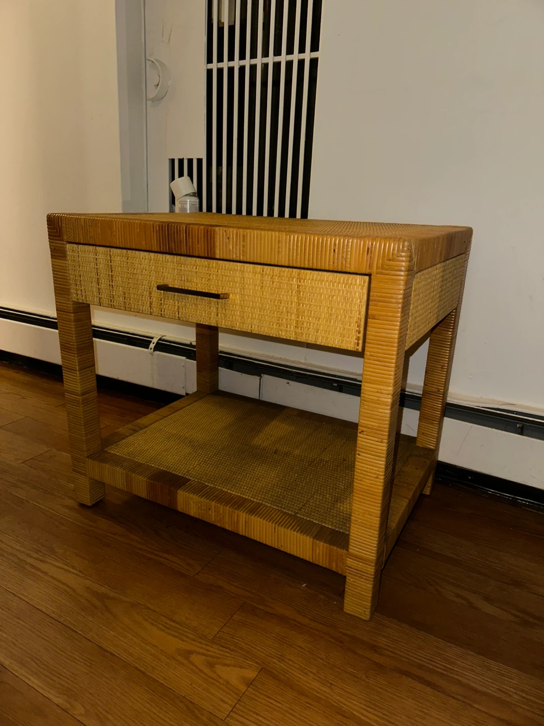 Wicker/Rattan Wood Nightstand