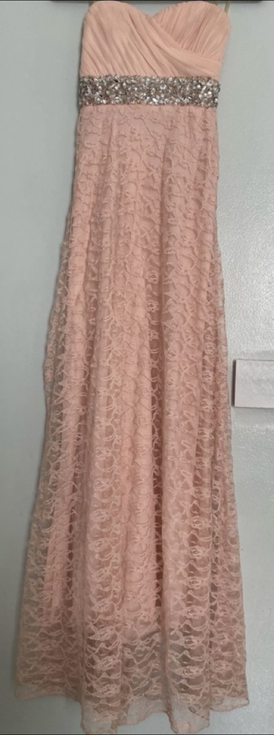My Michelle Pink Sweetheart Lace Gown – Size 5 - photo 3
