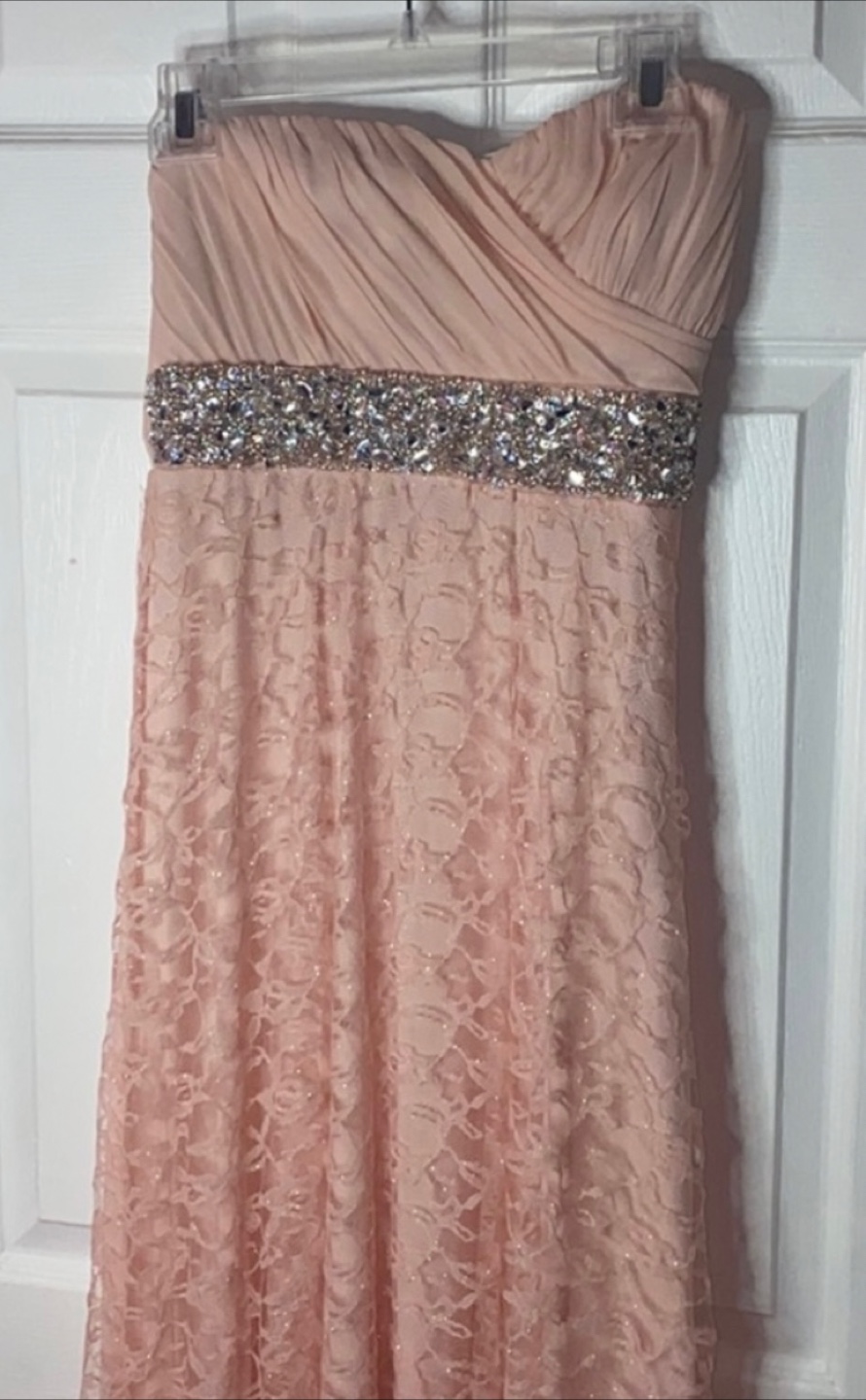 My Michelle Pink Sweetheart Lace Gown – Size 5 - photo 4