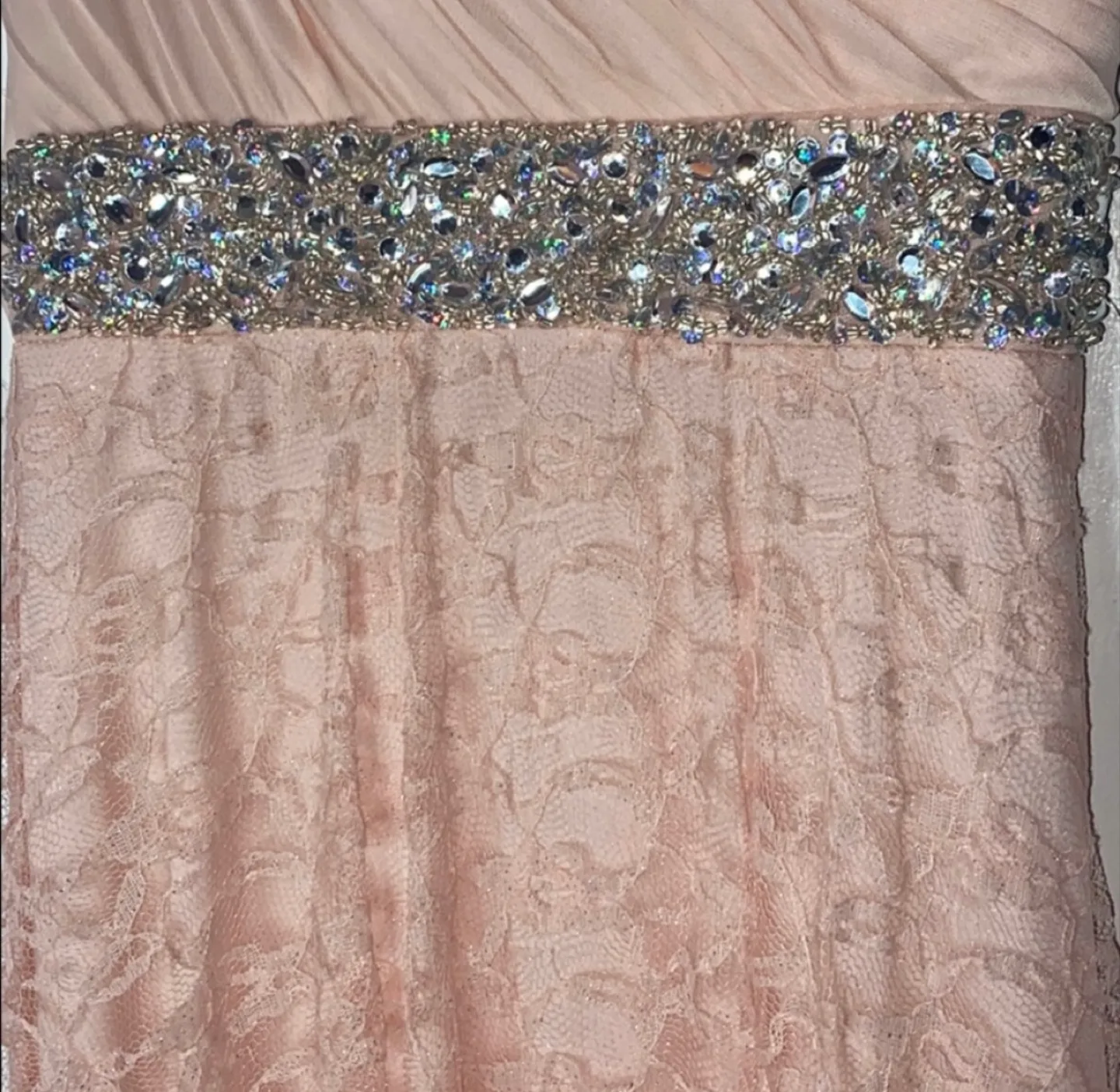 My Michelle Pink Sweetheart Lace Gown – Size 5 image indicator(5)