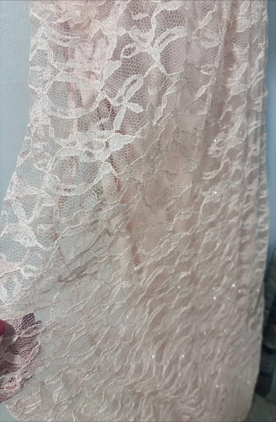 My Michelle Pink Sweetheart Lace Gown – Size 5 image indicator(7)