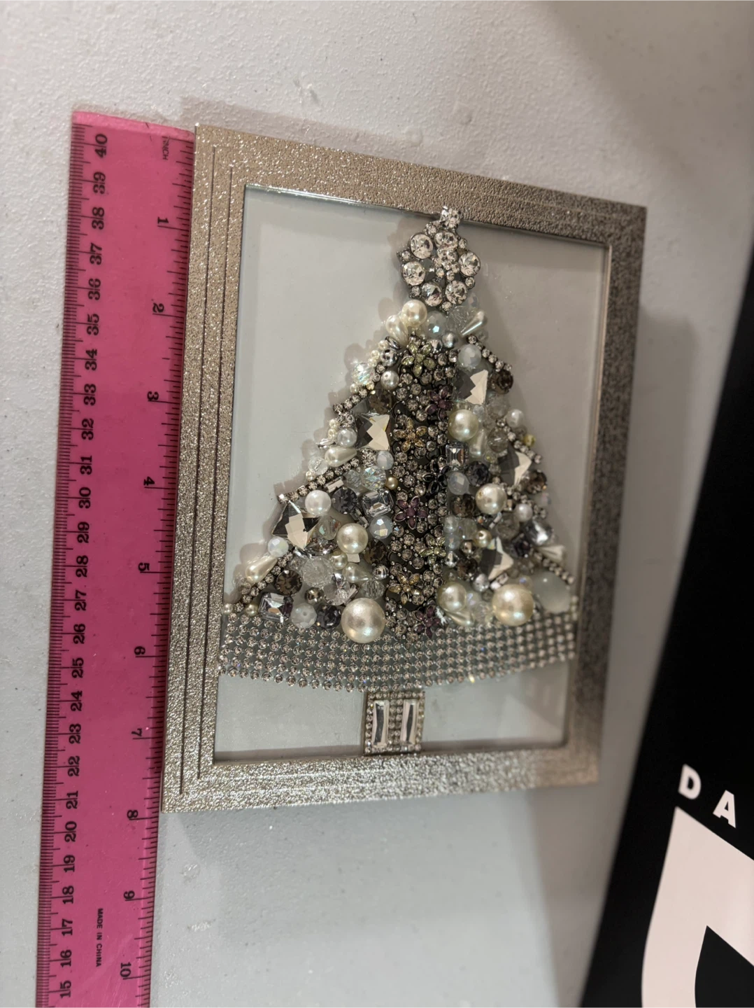 Framed Jewelled Christmas Tree Wall Art - photo 3