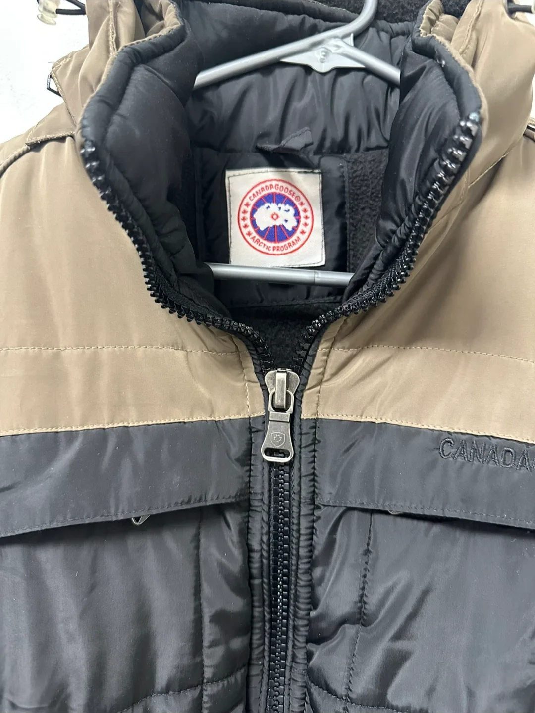 Canada Goose Puffer Jacket - Black & Tan thumbnail