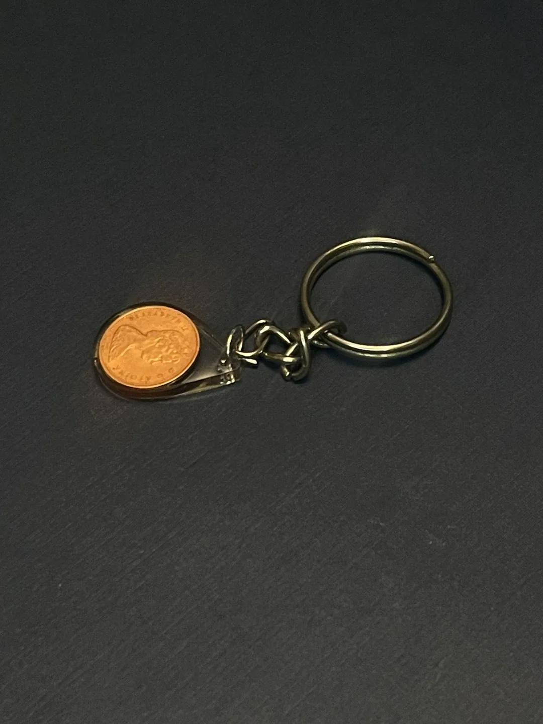 Handmade 1 cent coin keychain image indicator(2)