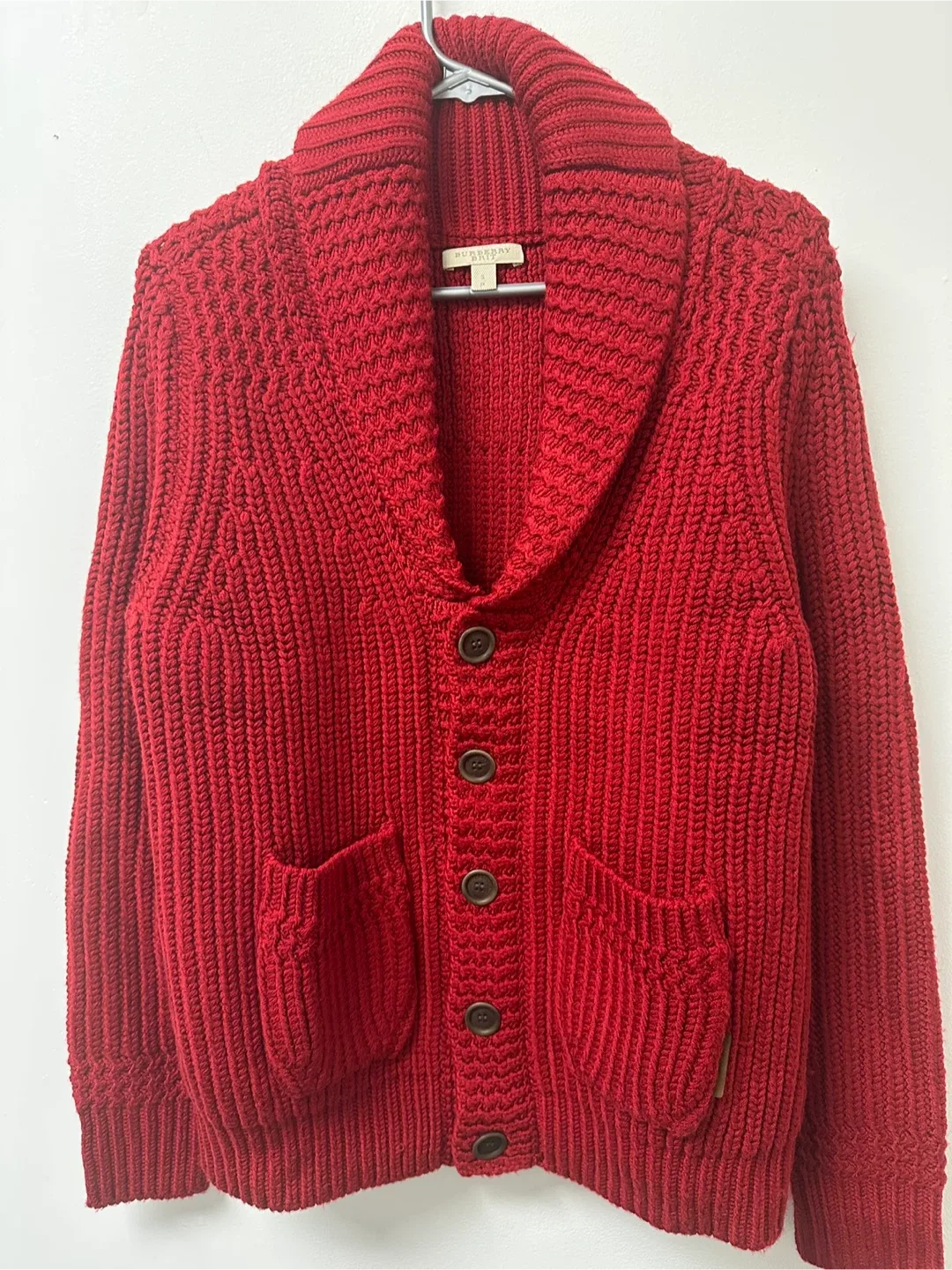 Burberry Brit Red Wool Knit Cardigan image indicator(6)