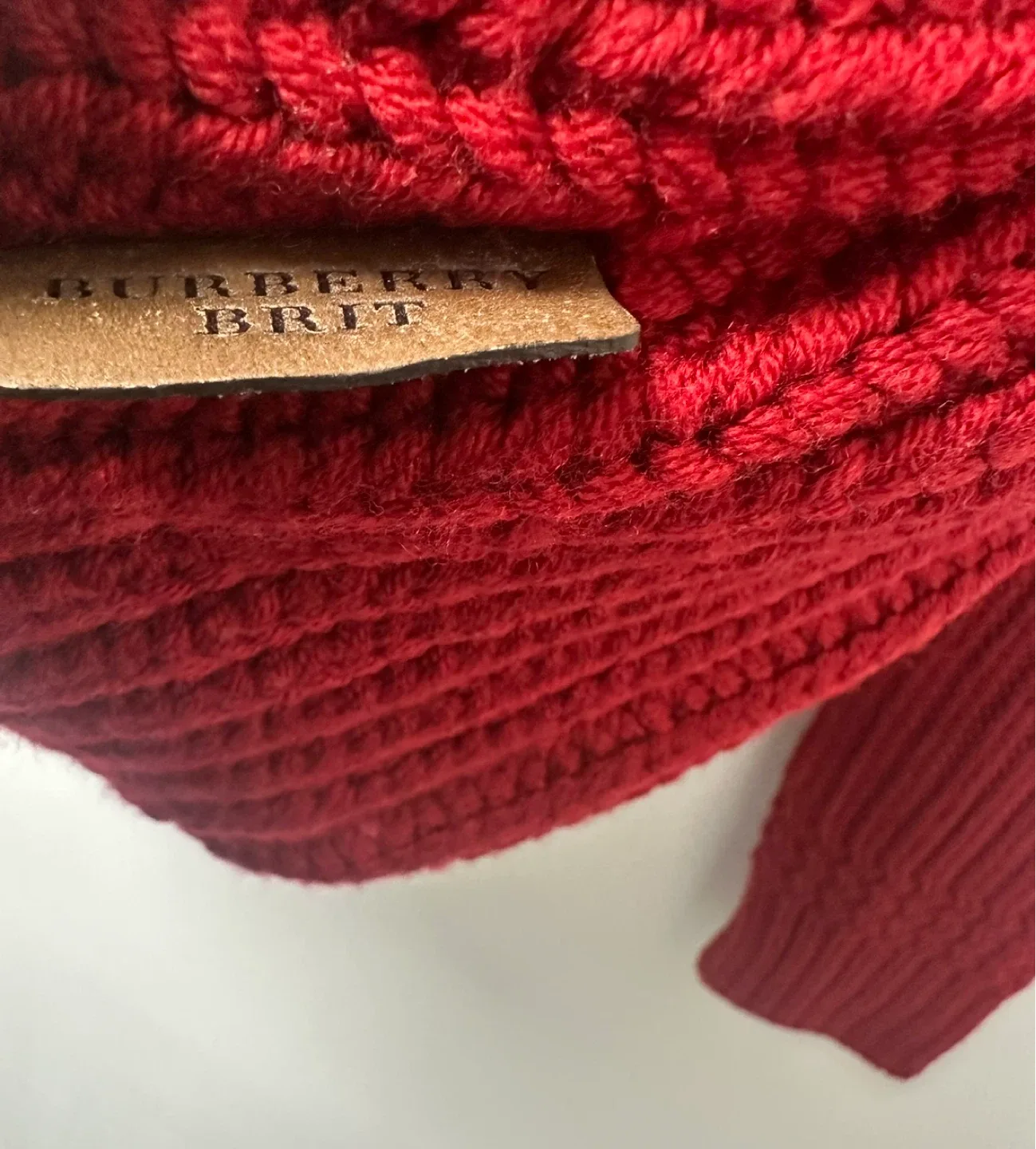 Burberry Brit Red Wool Knit Cardigan image indicator(3)