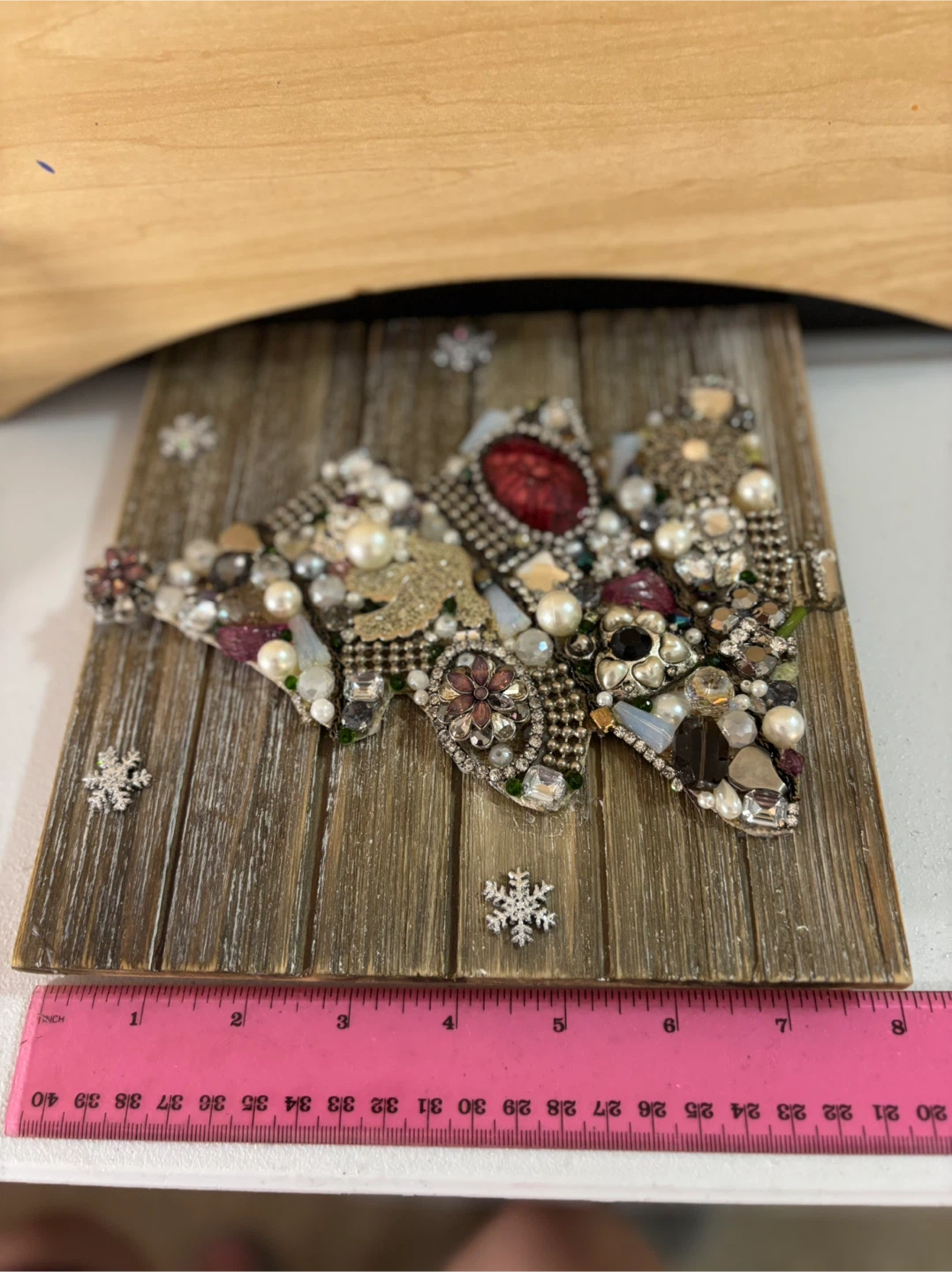 Handmade Bejewelled Christmas Tree Wall Art - photo 5