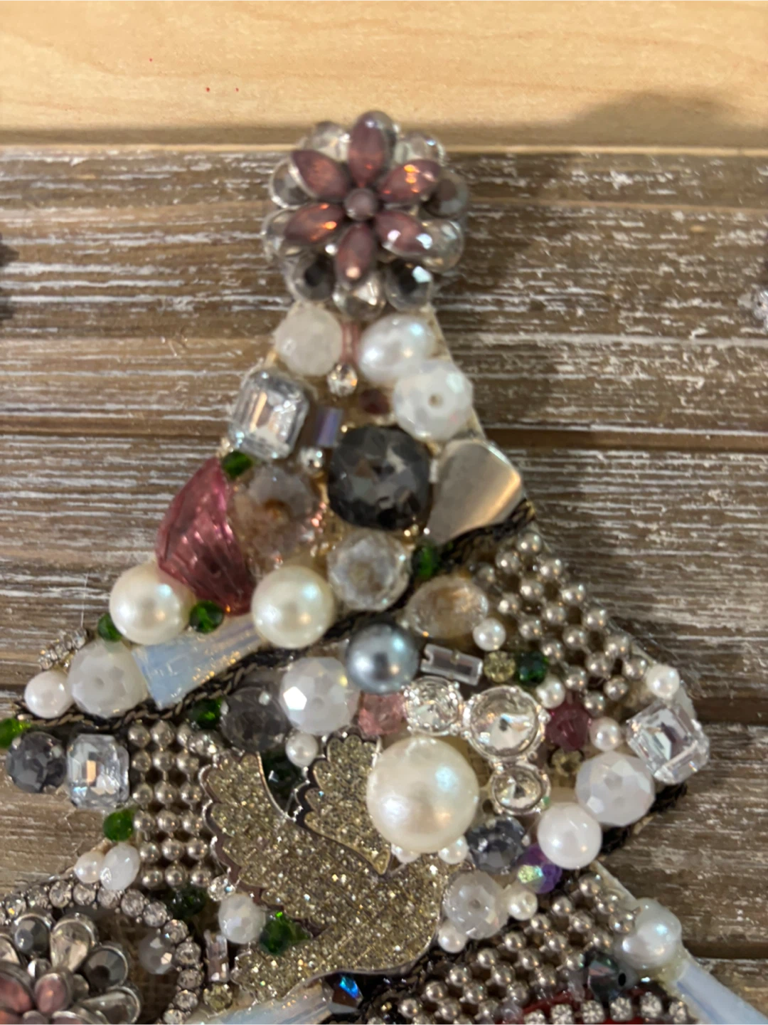 Handmade Bejewelled Christmas Tree Wall Art - photo 3