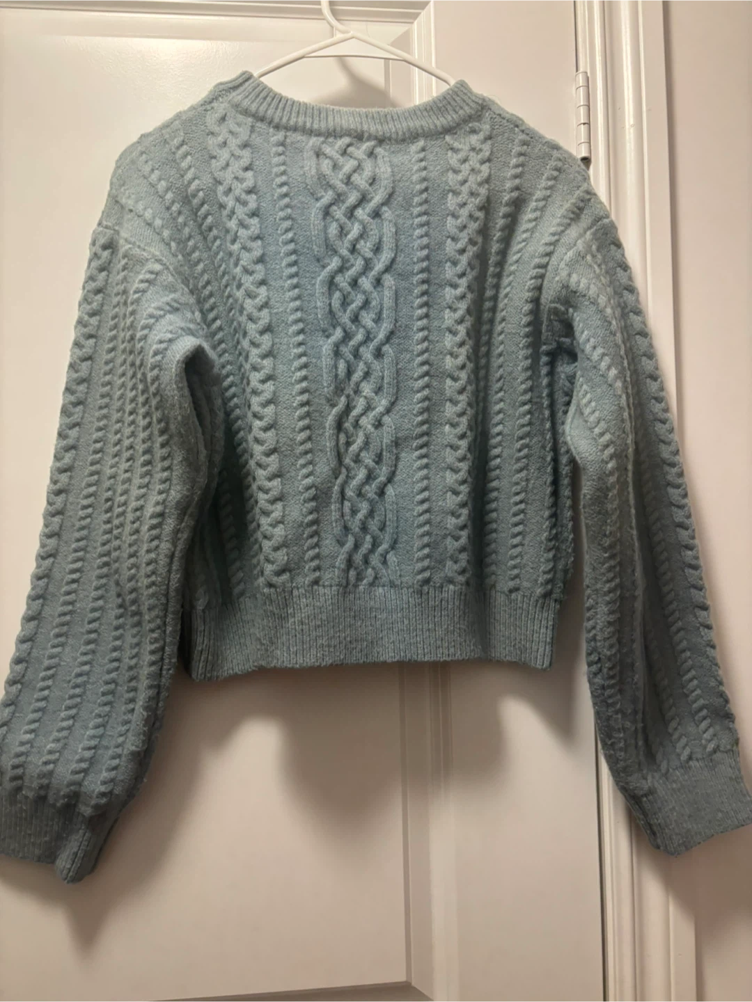 Blue Cable Knit Sweater - photo 2