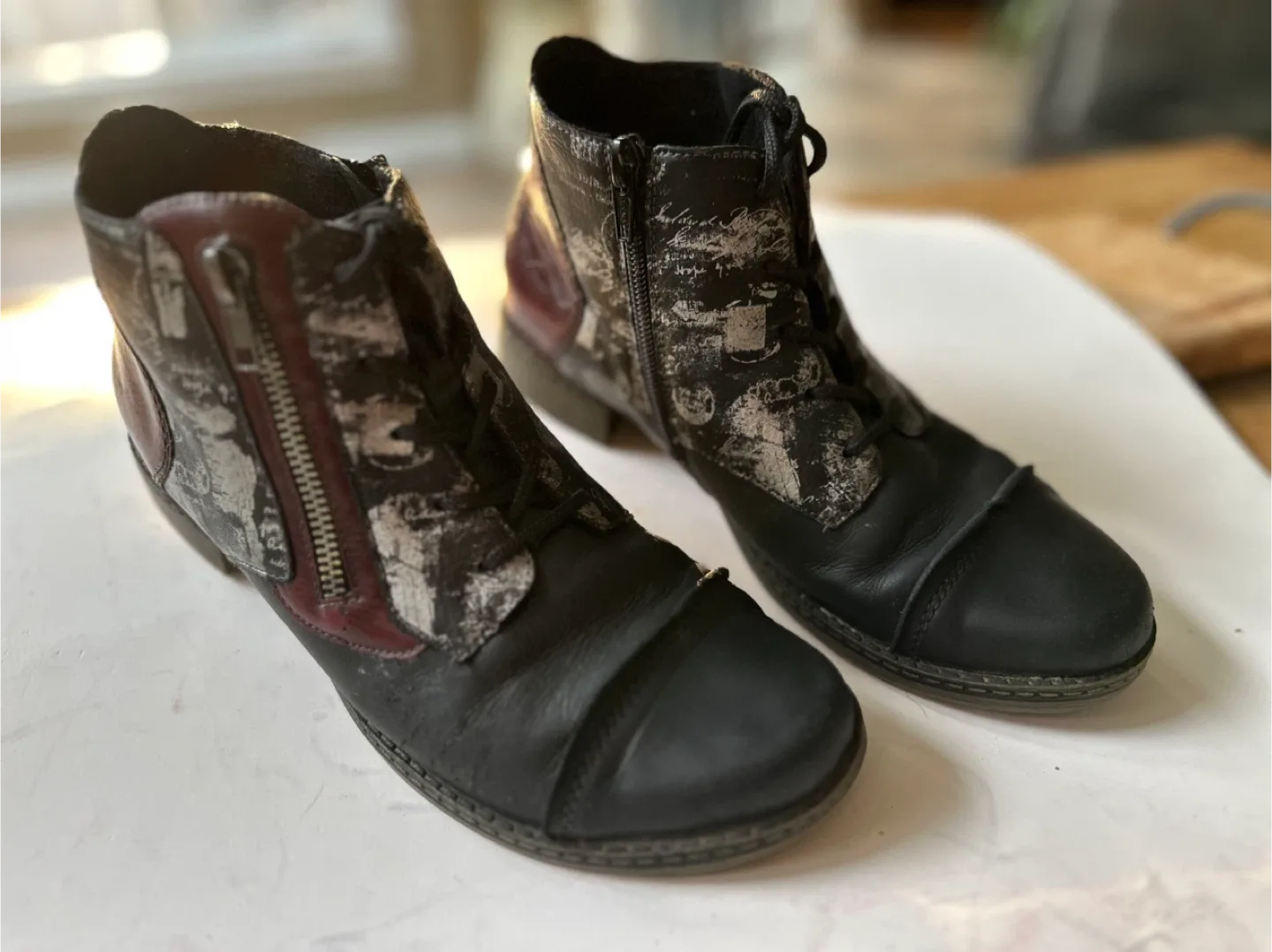 REMONTE  Leather Ankle Boots Size EUR 38/ US 8-8.5 image indicator(3)