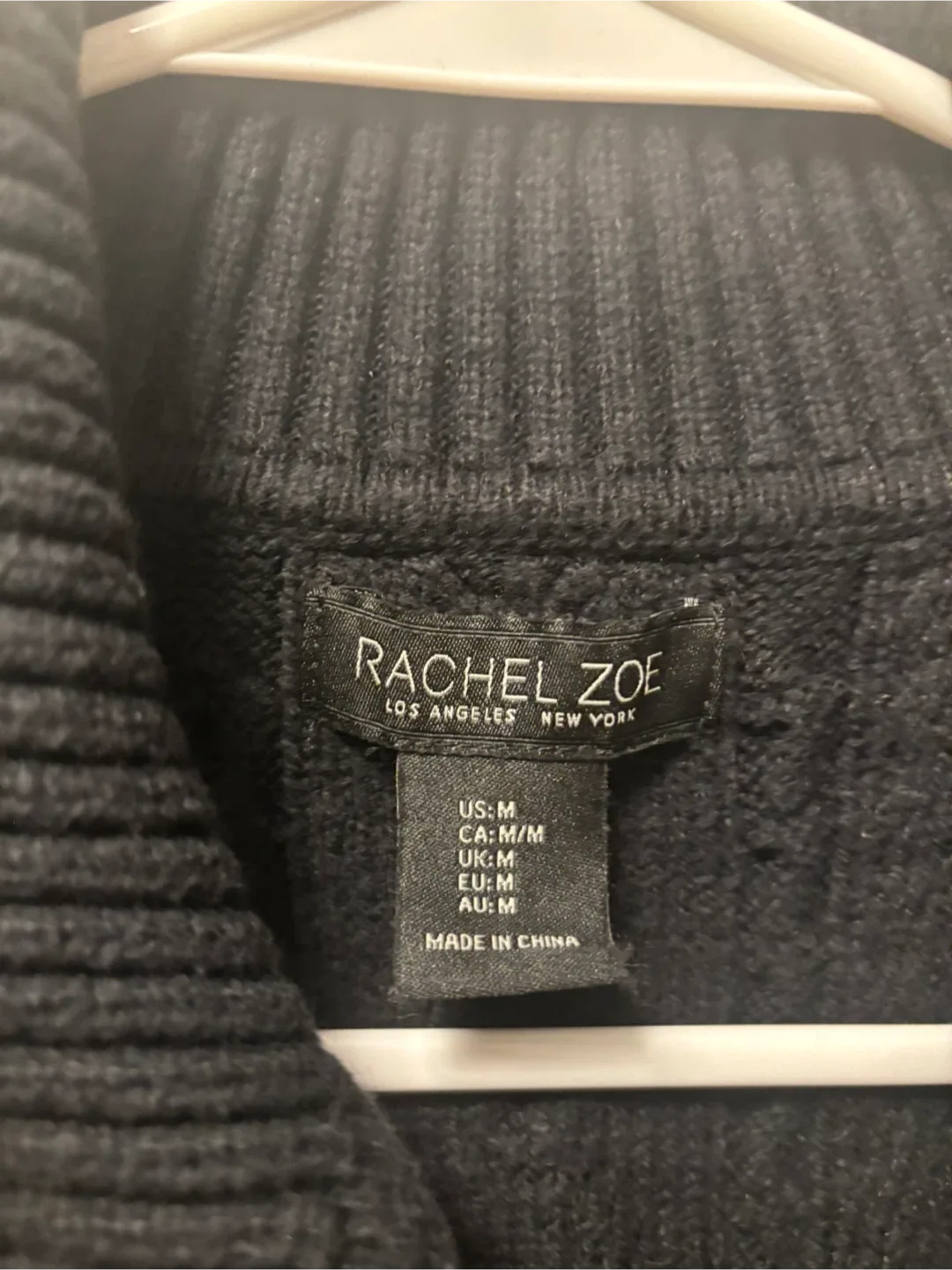 Rachel Zoe Black Cable Knit Cardigan image indicator(3)
