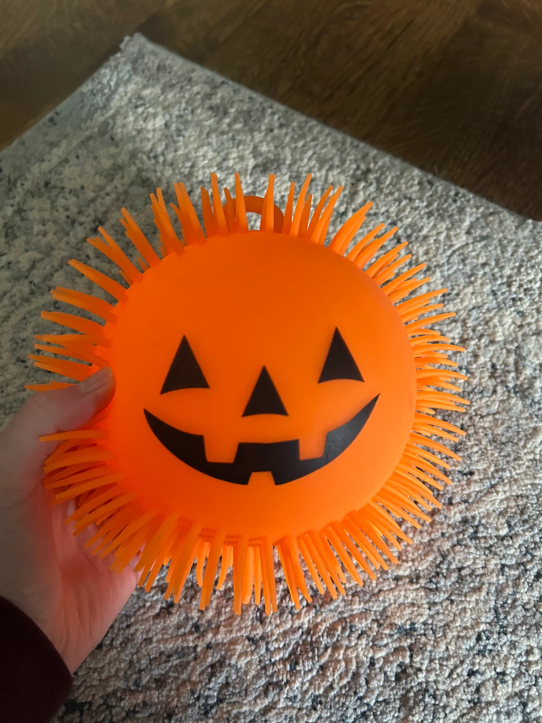 Orange Spiky Halloween Ball toy🥕