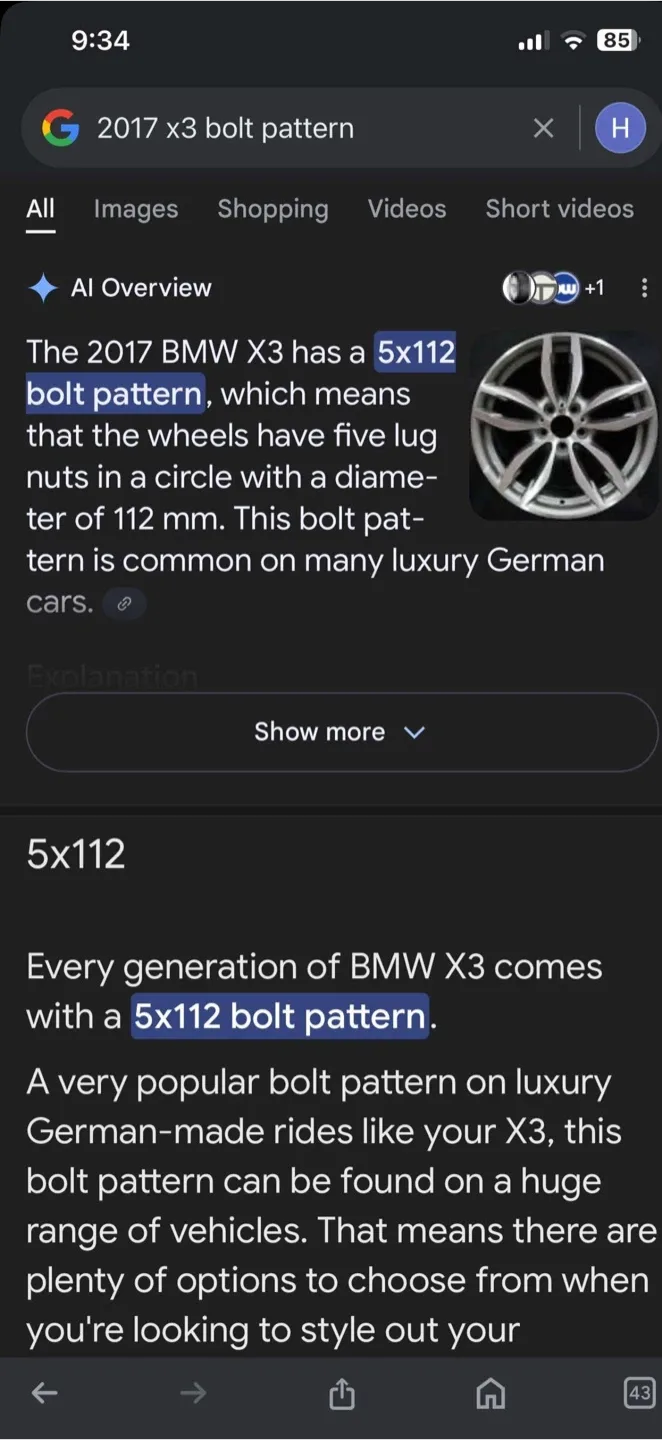 BMW X3 Wheels - 20" MBB FS06 Black Rims image indicator(5)