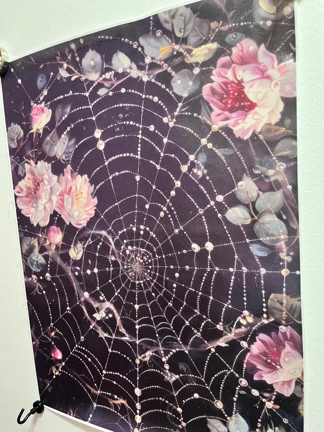 Gothic Floral Spiderweb Art Print Canvas image indicator(2)
