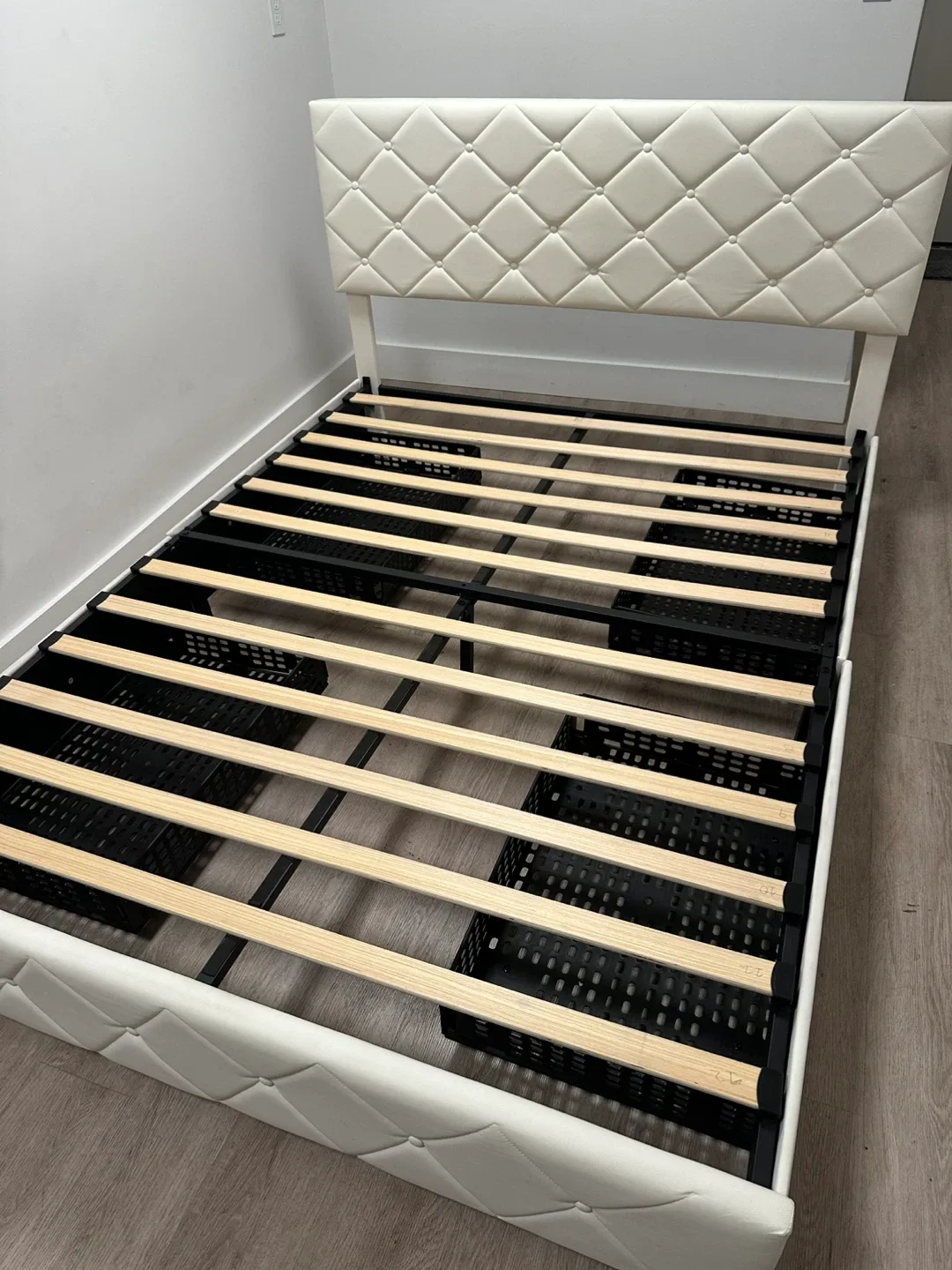 White Quilted Bed Frame image indicator(3)