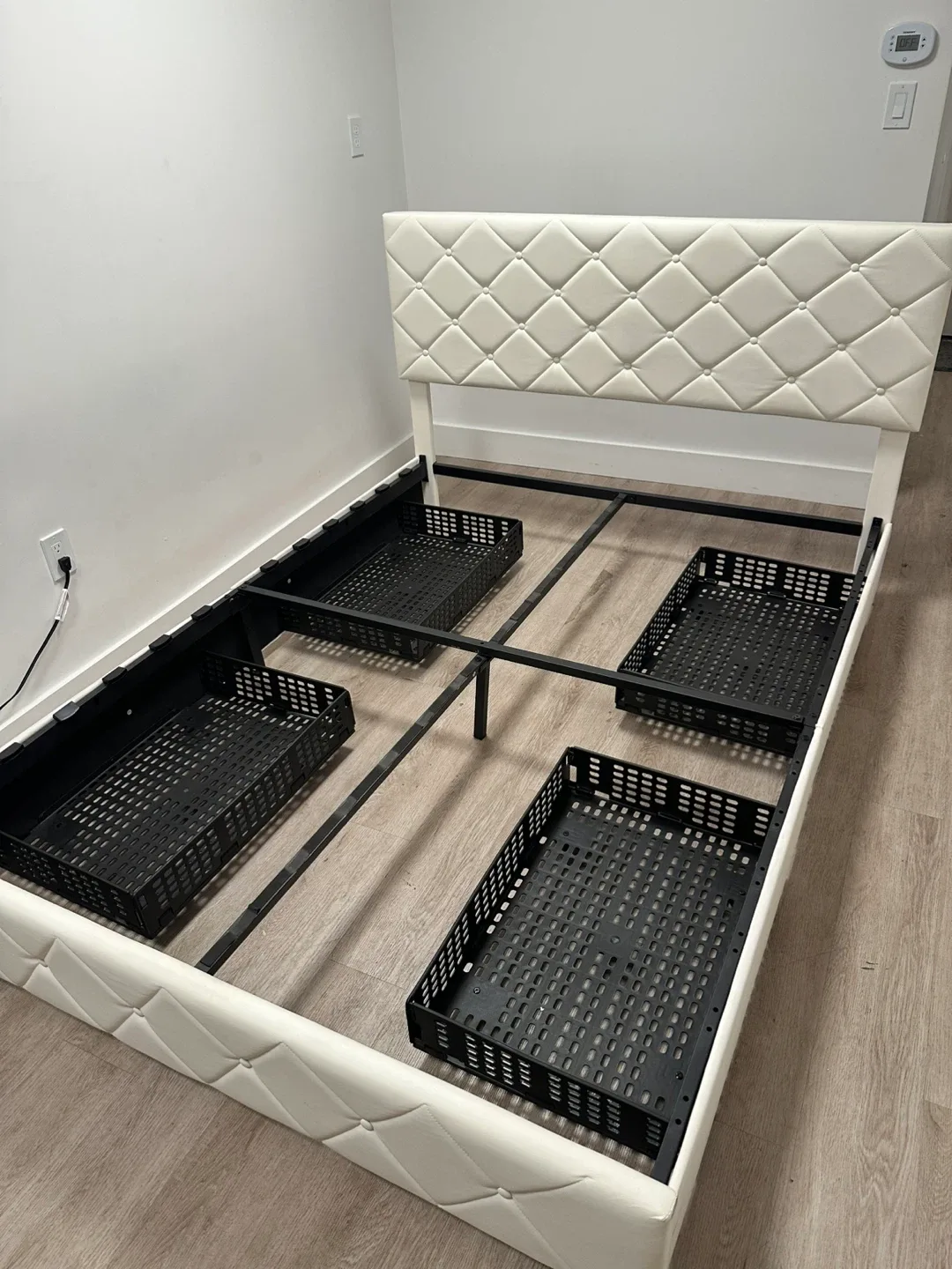 White Quilted Bed Frame image indicator(4)