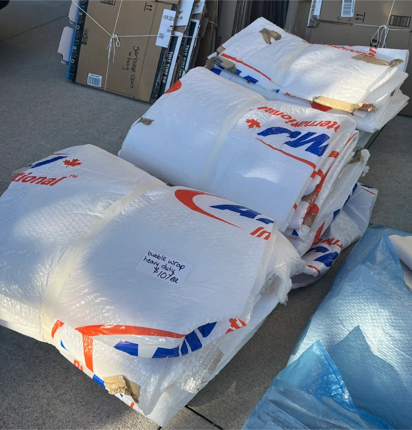 Large TV boxes & Bubble Wrap
