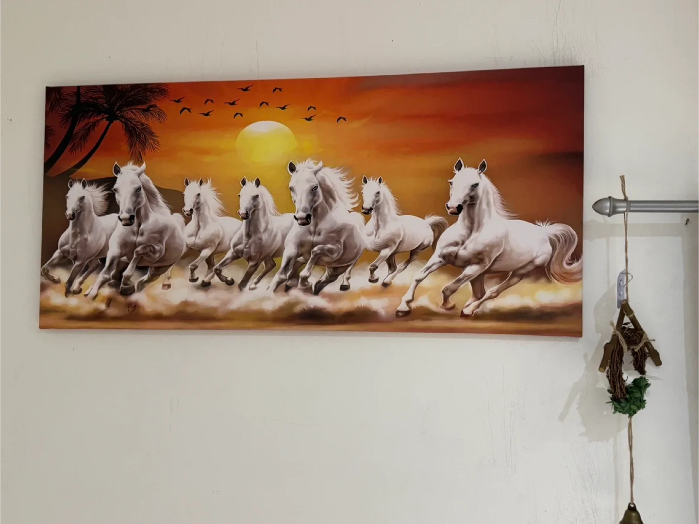 Canvas Wall Art - Tree & Horses thumbnail