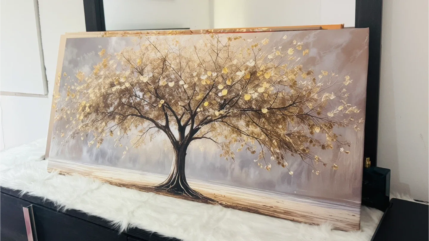 Canvas Wall Art - Tree & Horses image indicator(3)