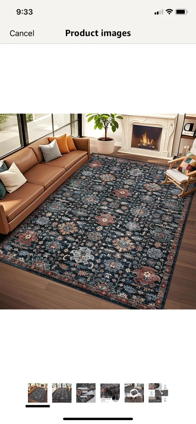 Area Rug  9x12’ Machine Washable thumbnail