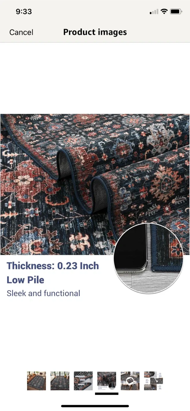 Area Rug  9x12’ Machine Washable image indicator(7)