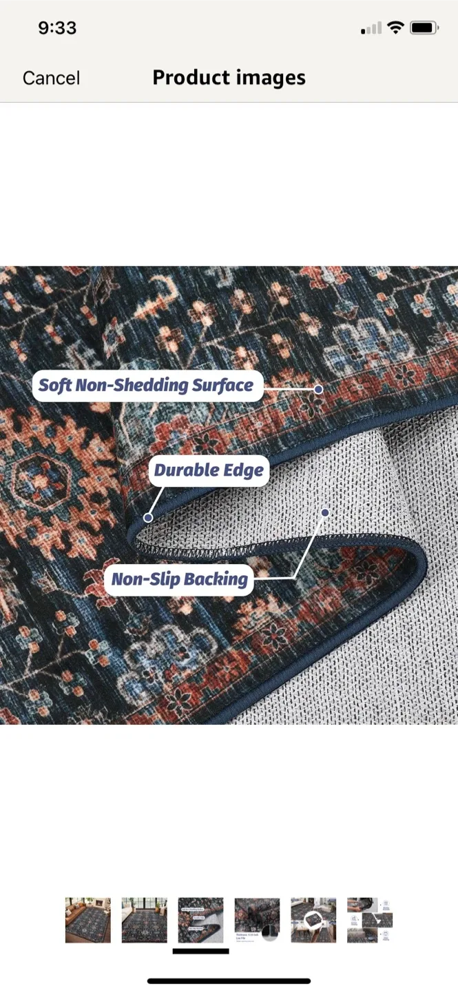 Area Rug  9x12’ Machine Washable image indicator(8)