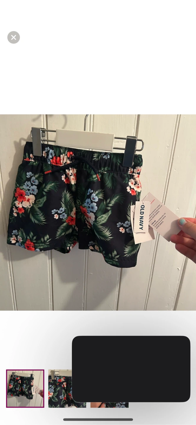 Old Navy Baby Floral Swim Trunks (12-18M)