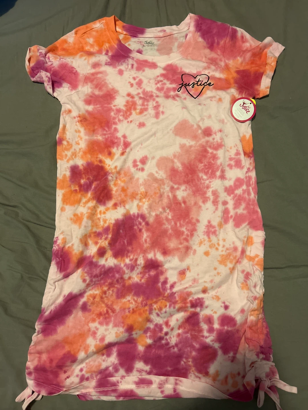 Justice Tie-Dye T-Shirt Dress - Size L