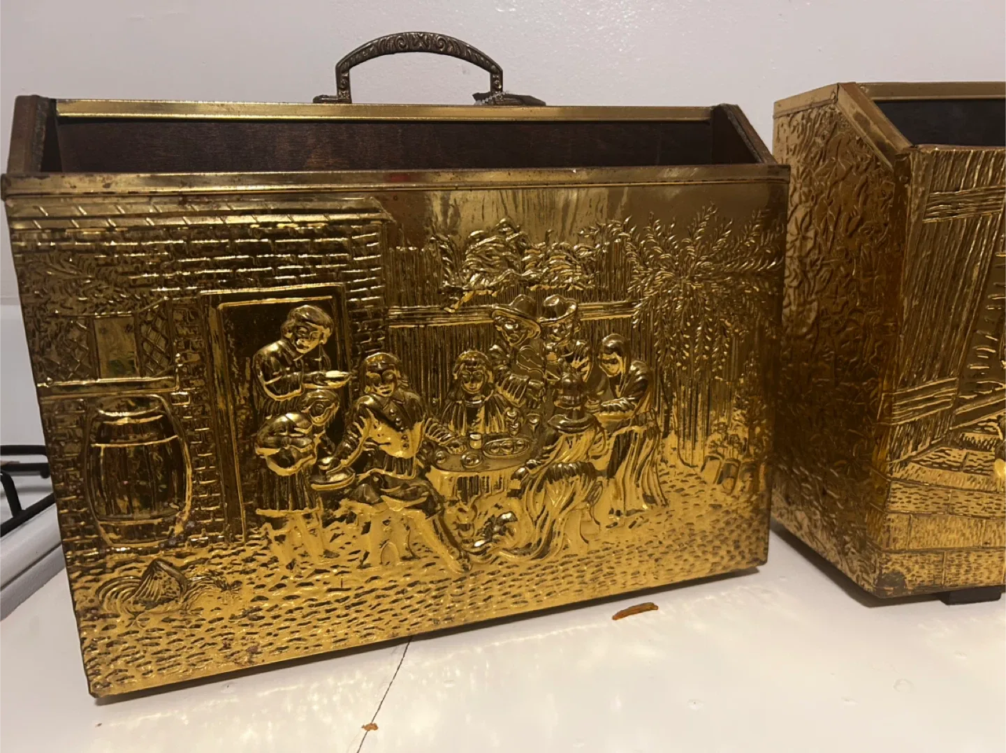 Vintage Brass Magazine Holders - Set of 3 image indicator(2)