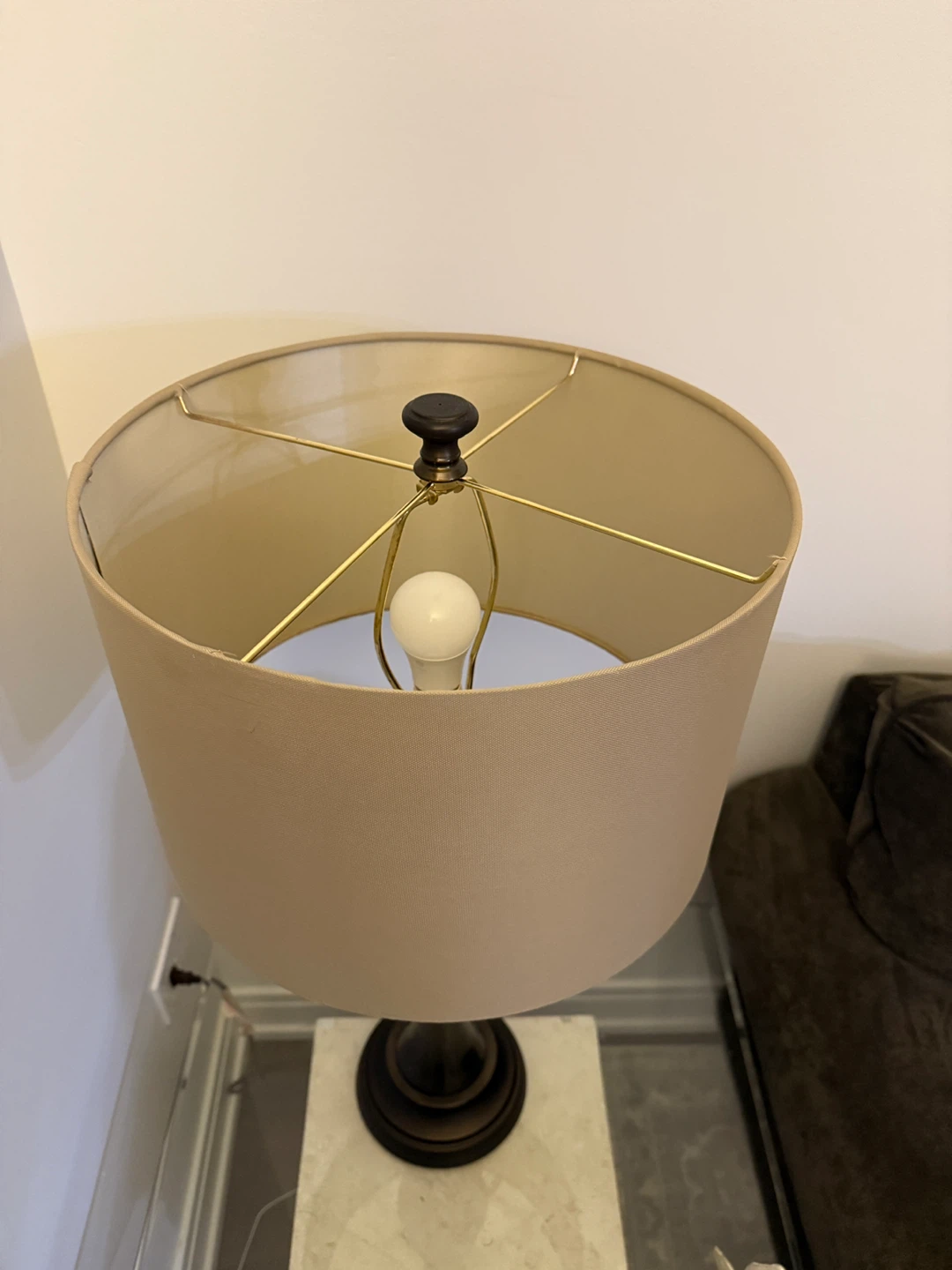Table Lamp with Tan Shade - photo 5