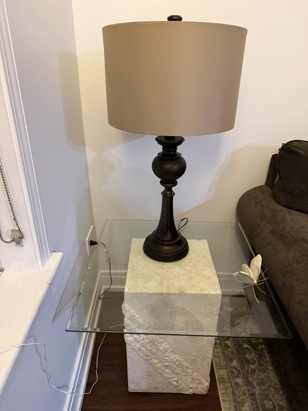 Table Lamp with Tan Shade - photo 4