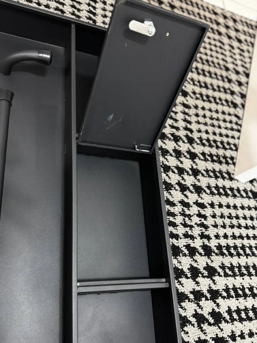 🖤 Wall Mounted Gun Safe Cabinet – Thin Blue Line Flag | 36”x12” image indicator(2)