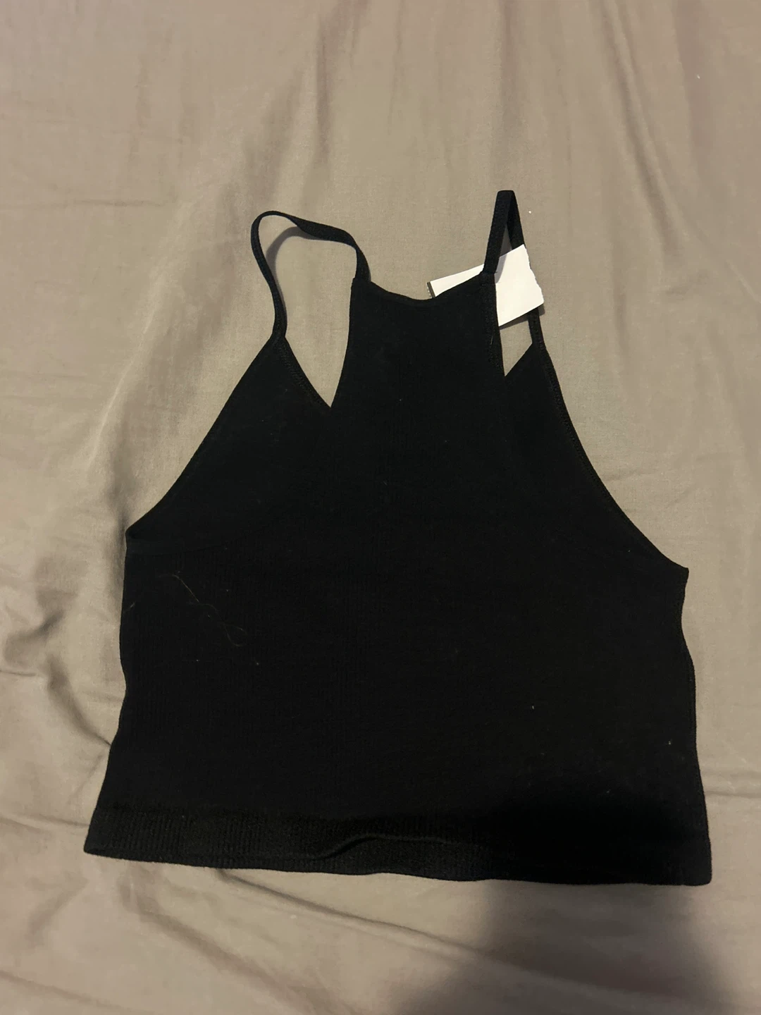 Dynamite Ribbed Crop Top - Black, One Size - photo 3