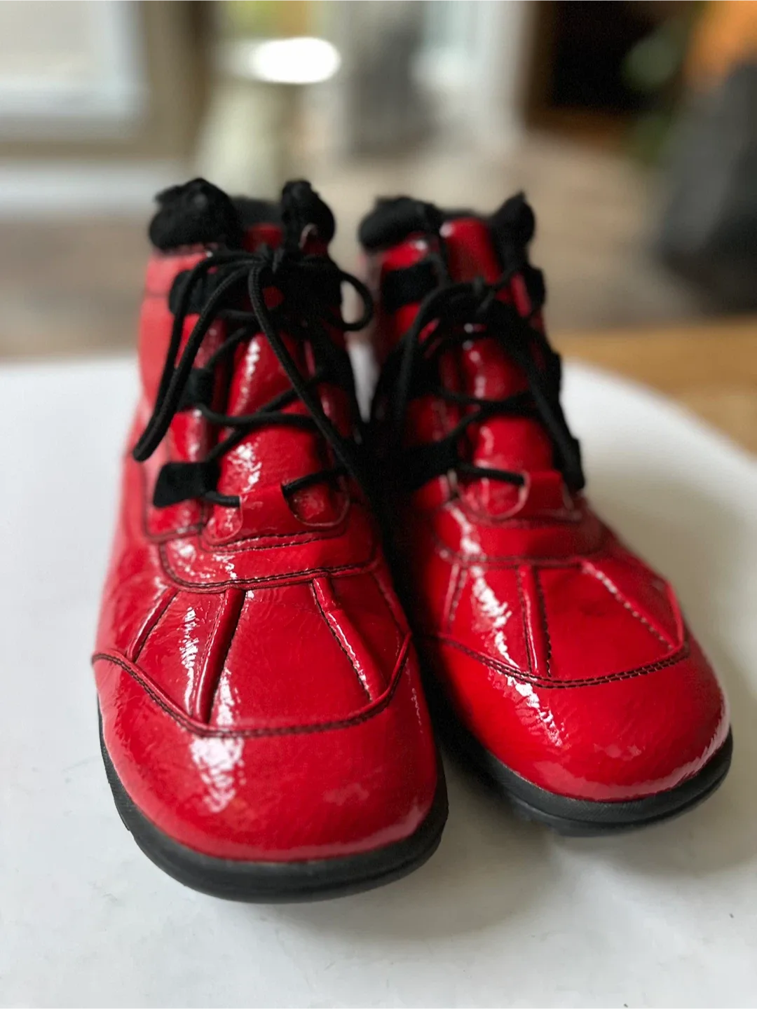 Wanderlust Red Winter Boots - Size 8 thumbnail