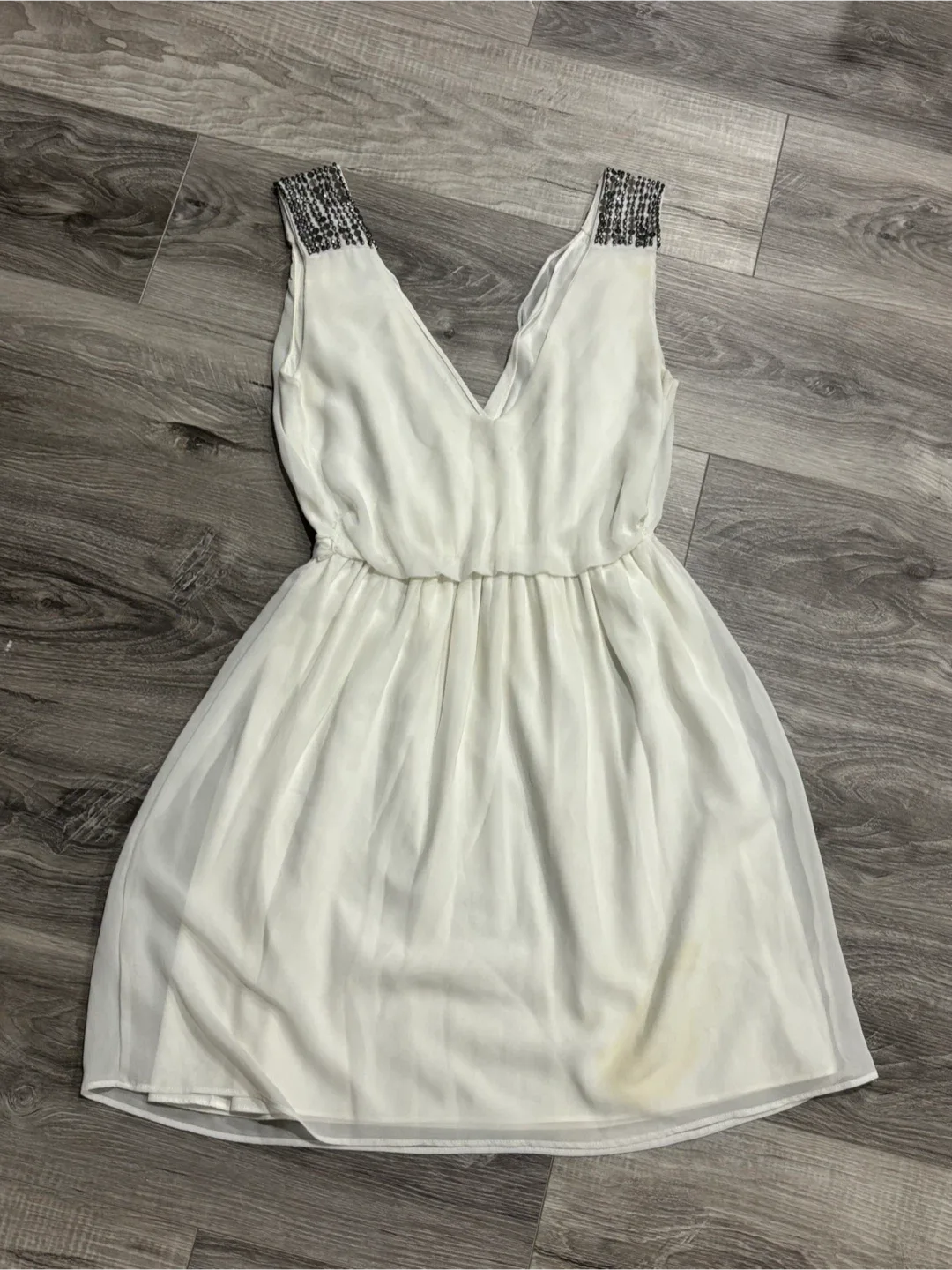 Zara Trafaluc White Dress - Size S image indicator(3)
