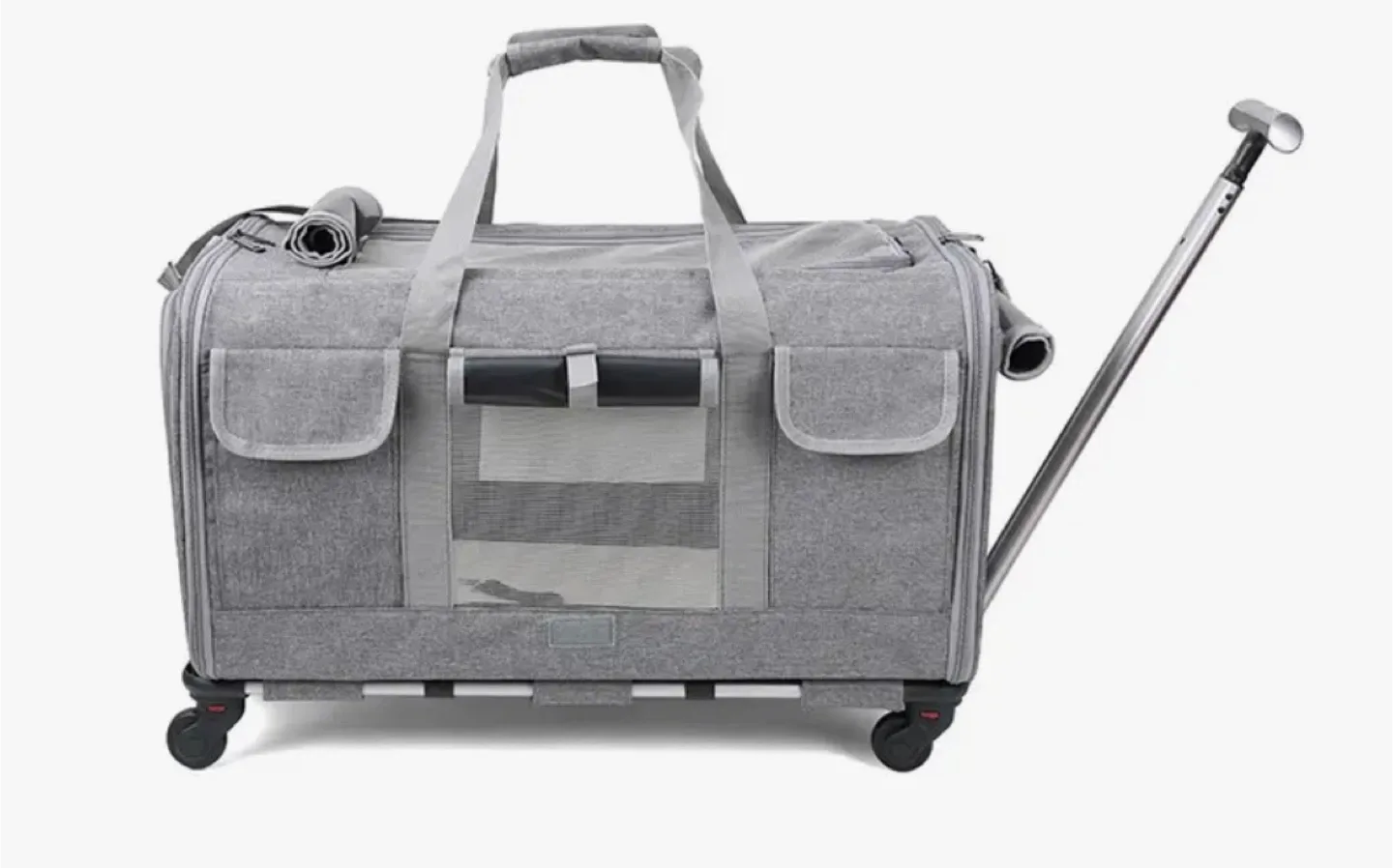 Pet Carrier with Wheels - Grey image indicator(2)