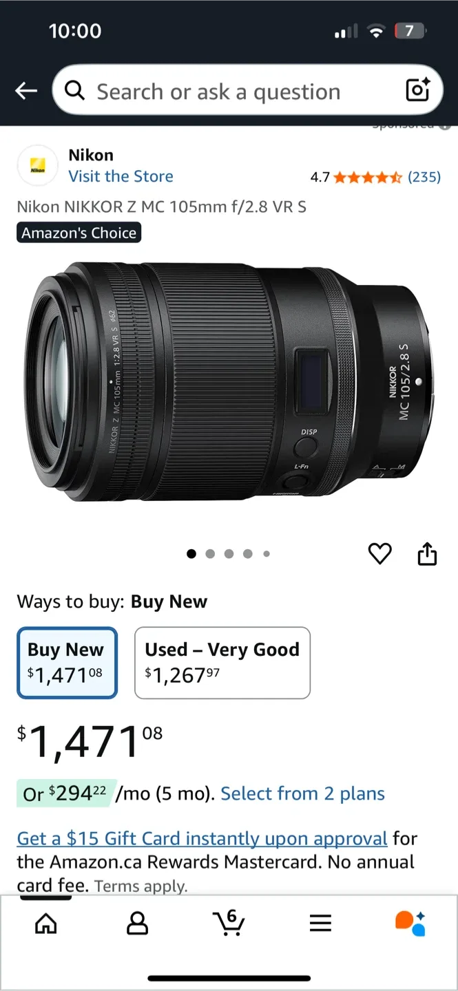 Nikon Nikkor Z MC 105mm f/2.8 VR S Macro Lens - Like New! image indicator(8)