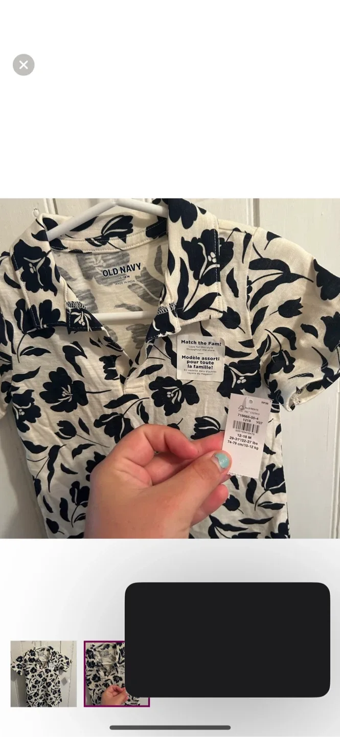 Old Navy Floral Romper - 12-18 Months image indicator(2)
