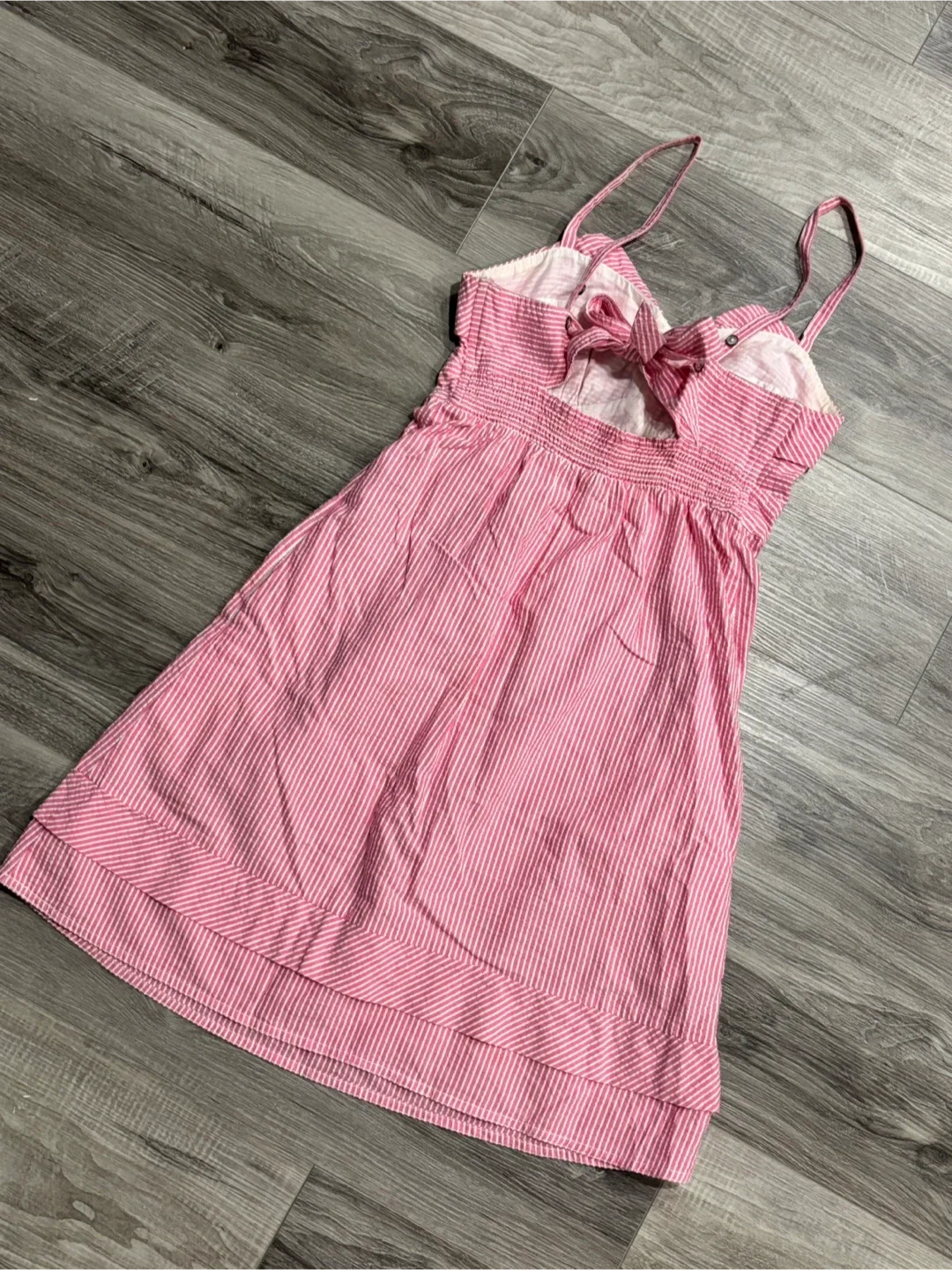 American Eagle Pink Striped Sundress - Size 2 image indicator(2)