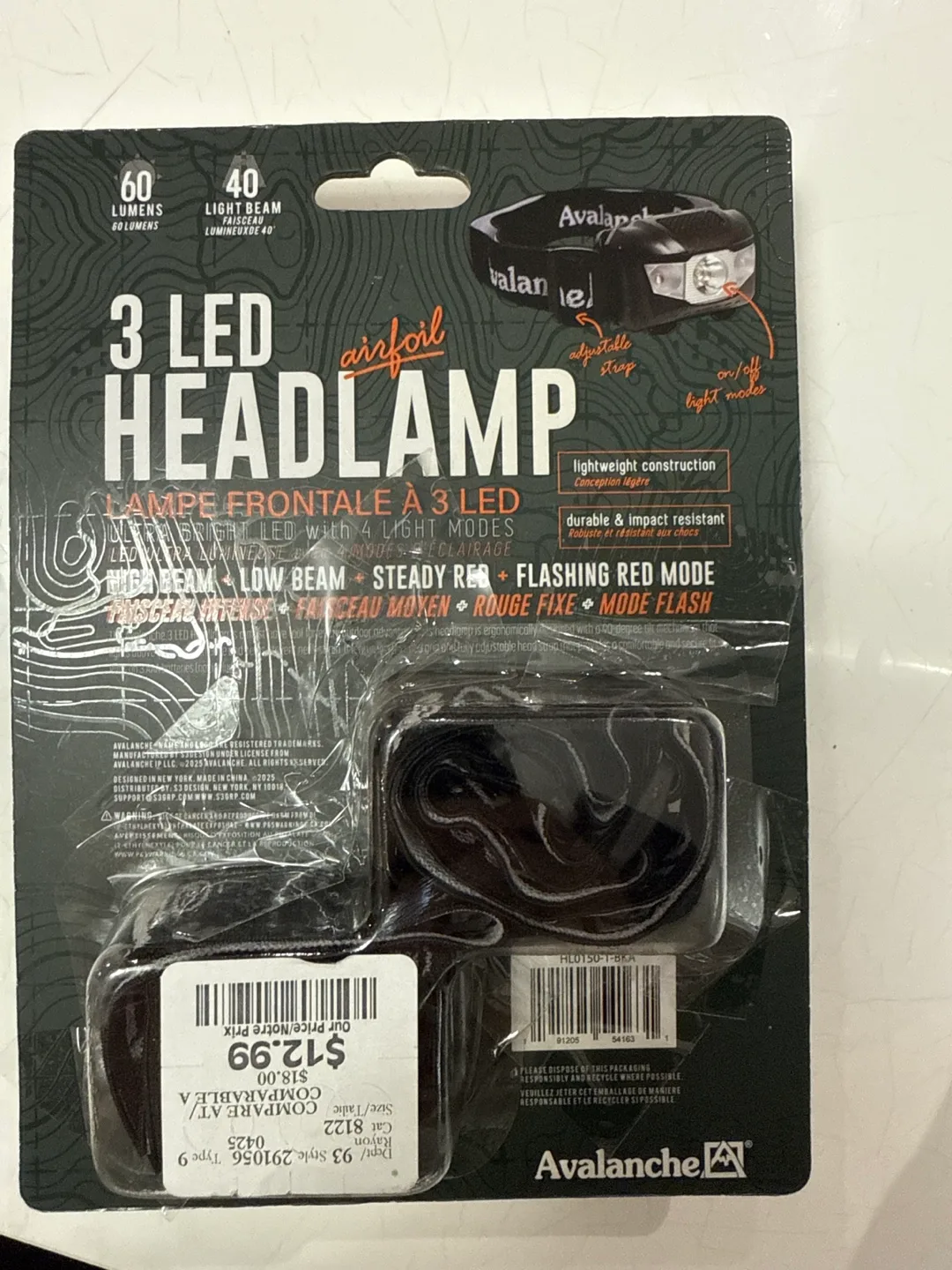 🥕New Avalanche 3 LED Headlamp 2-Pack image indicator(2)