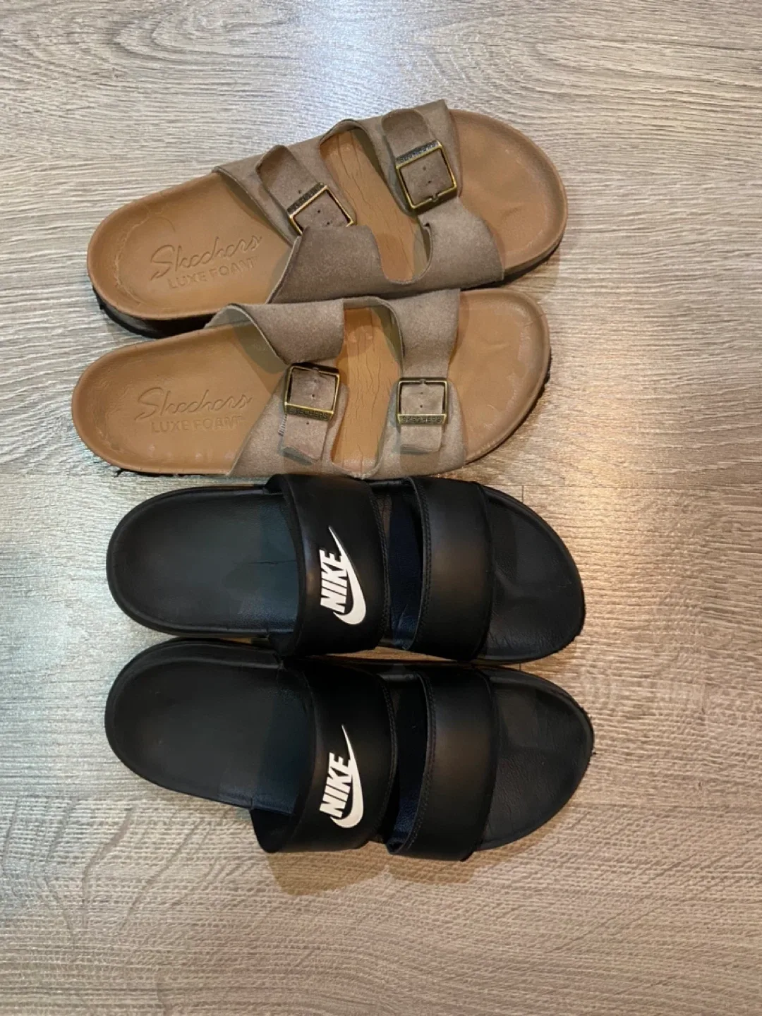 Skechers Luxe Foam & Nike Slides thumbnail
