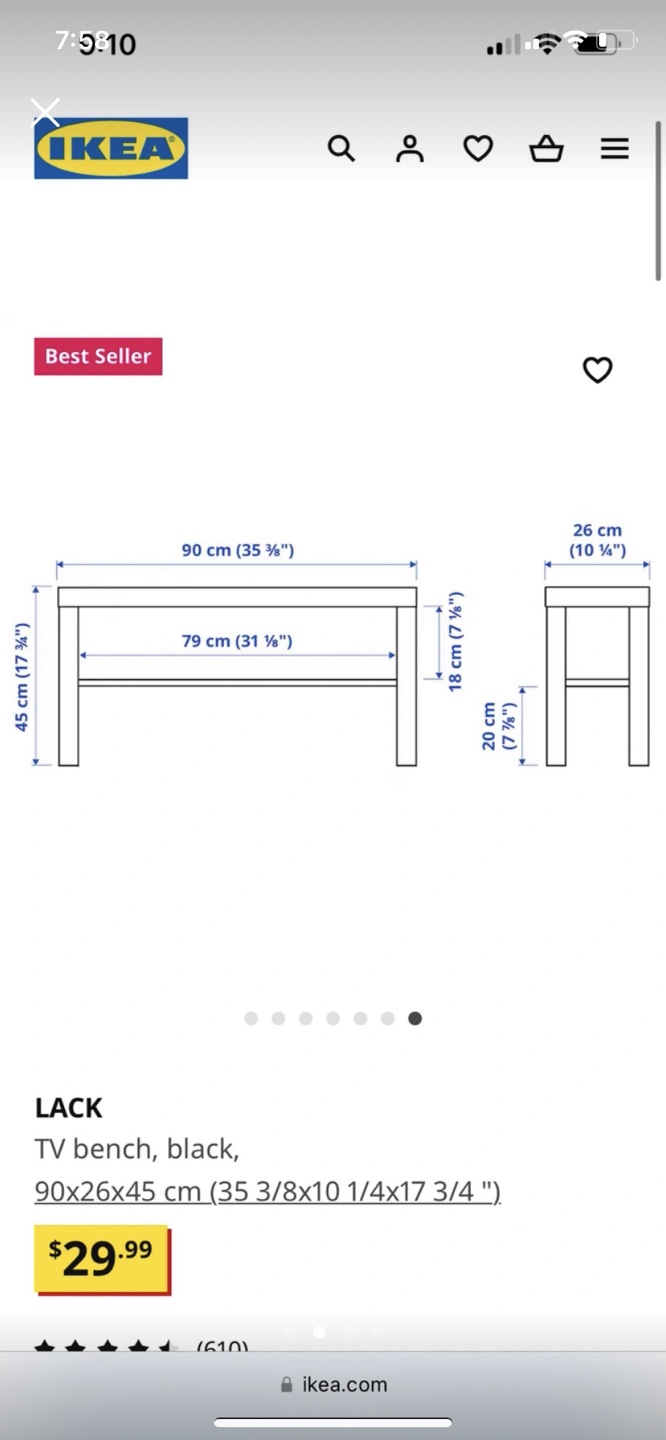 IKEA Lack TV Bench - Black - photo 4