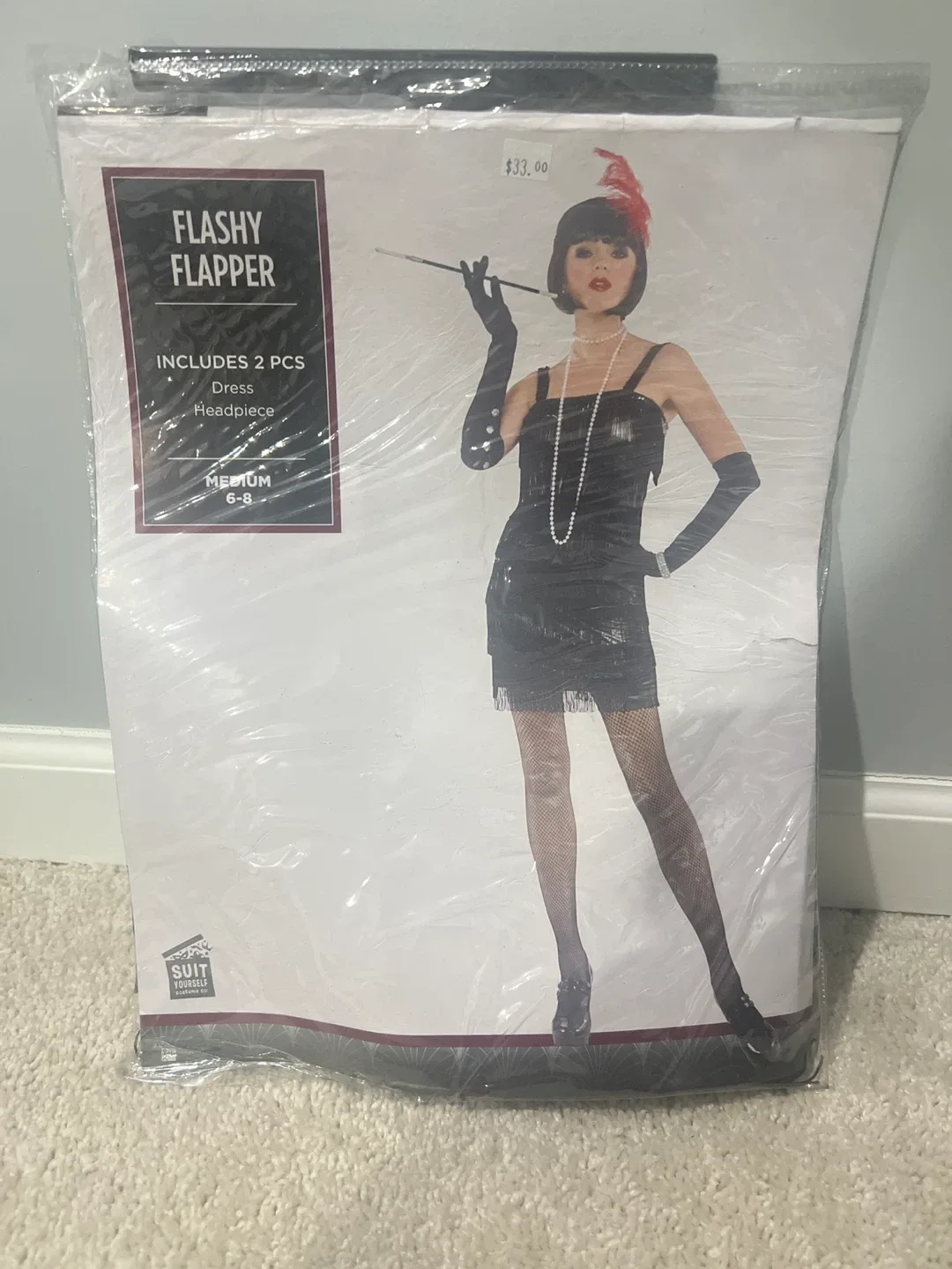 Flashy Flapper Costume - Size Medium (6-8)