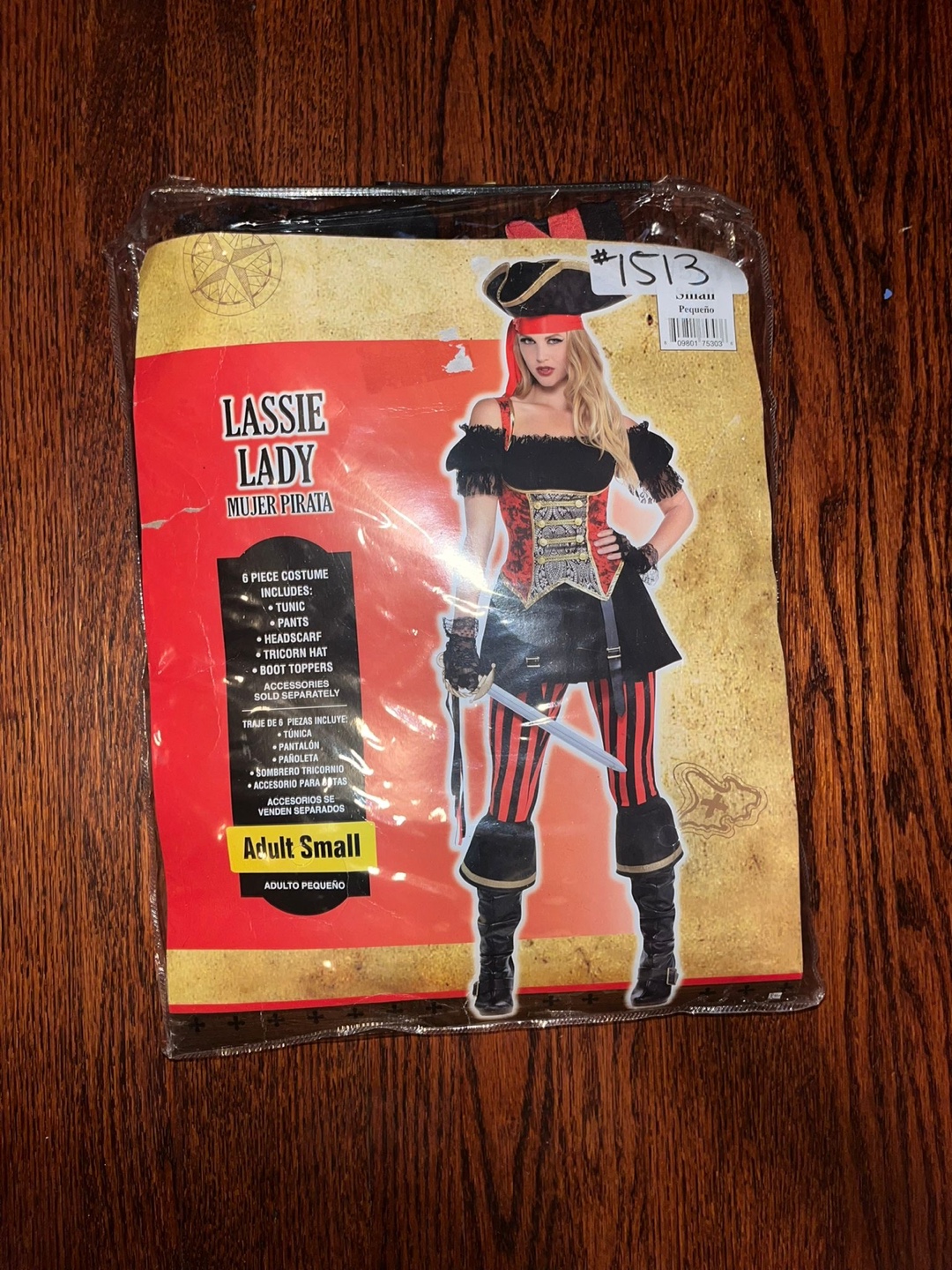 Lassie Lady Pirate Costume - Adult Small