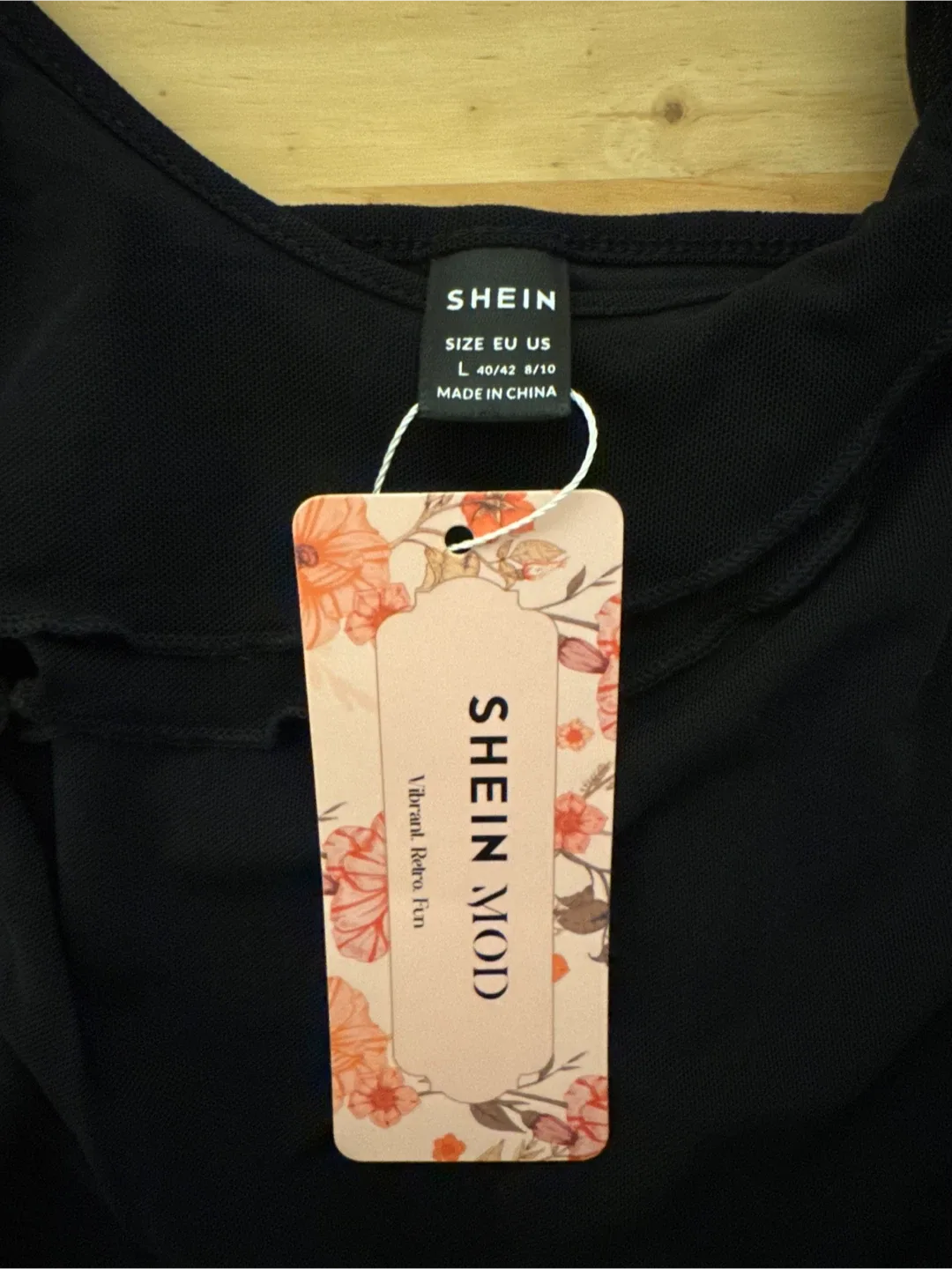 Shein Mod Black Top - Size L image indicator(3)